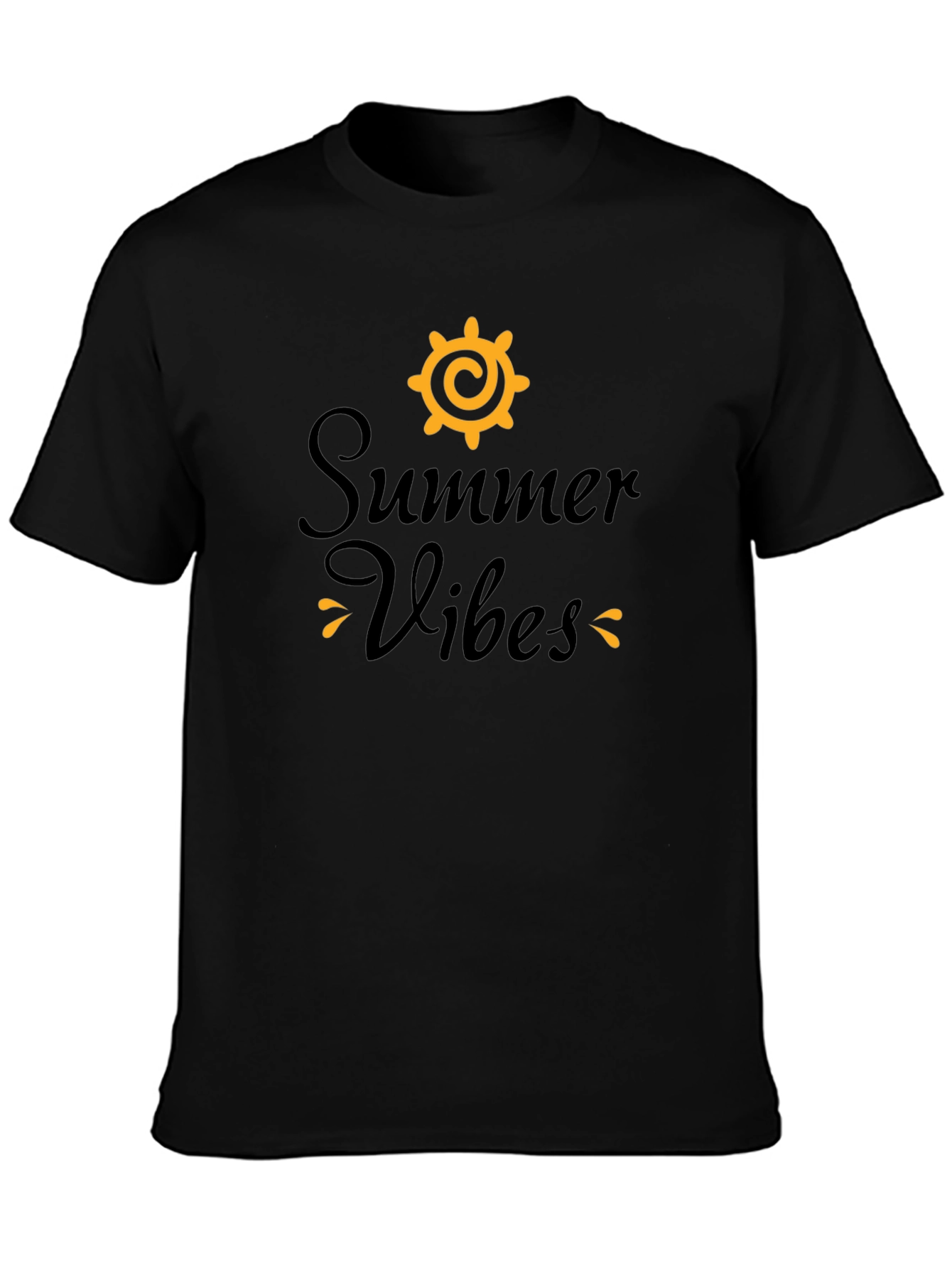 Summer Vibes Black Graphic Tee