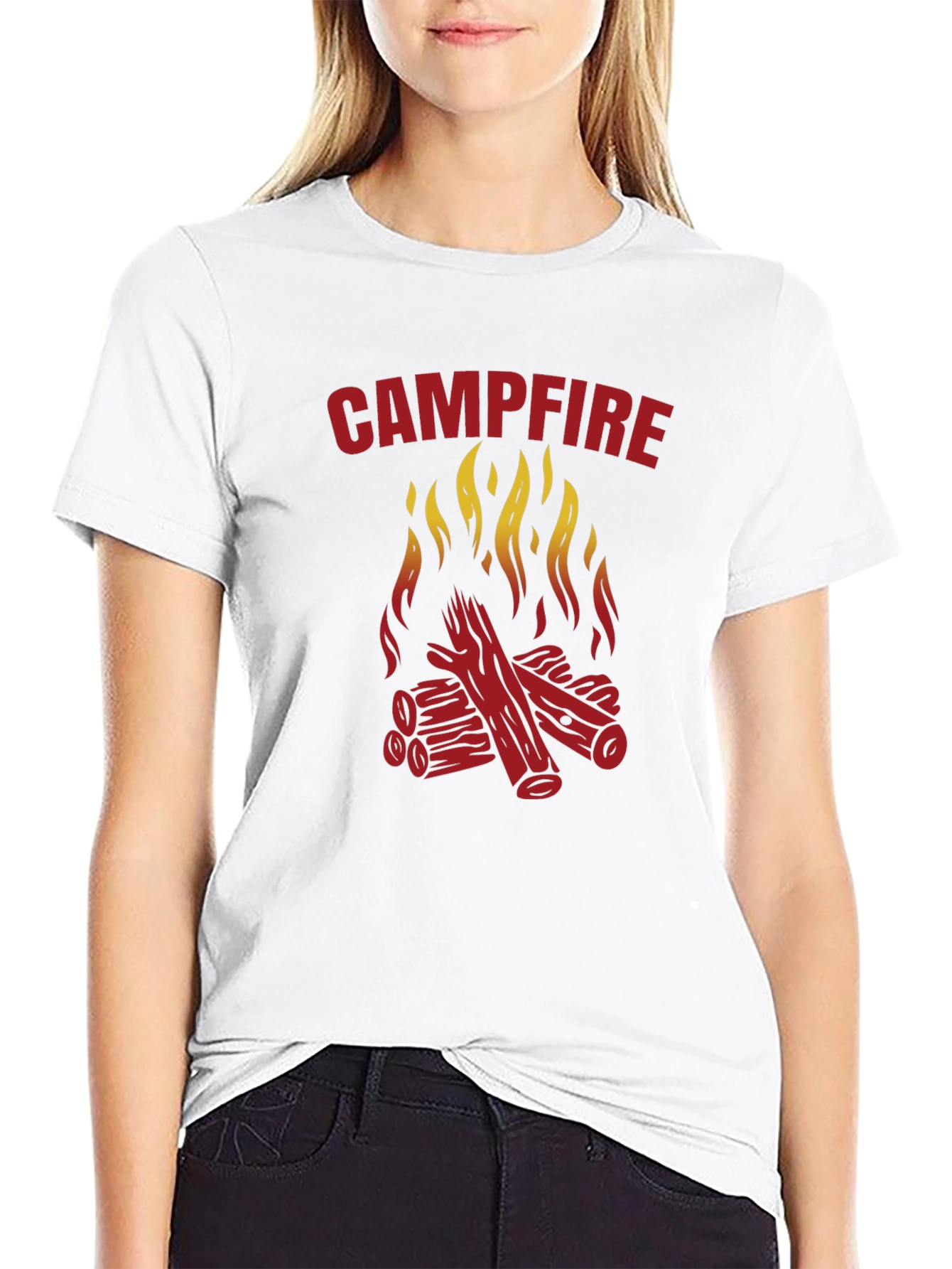 Campfire Graphic Tee - Outdoor Adventure Shirt