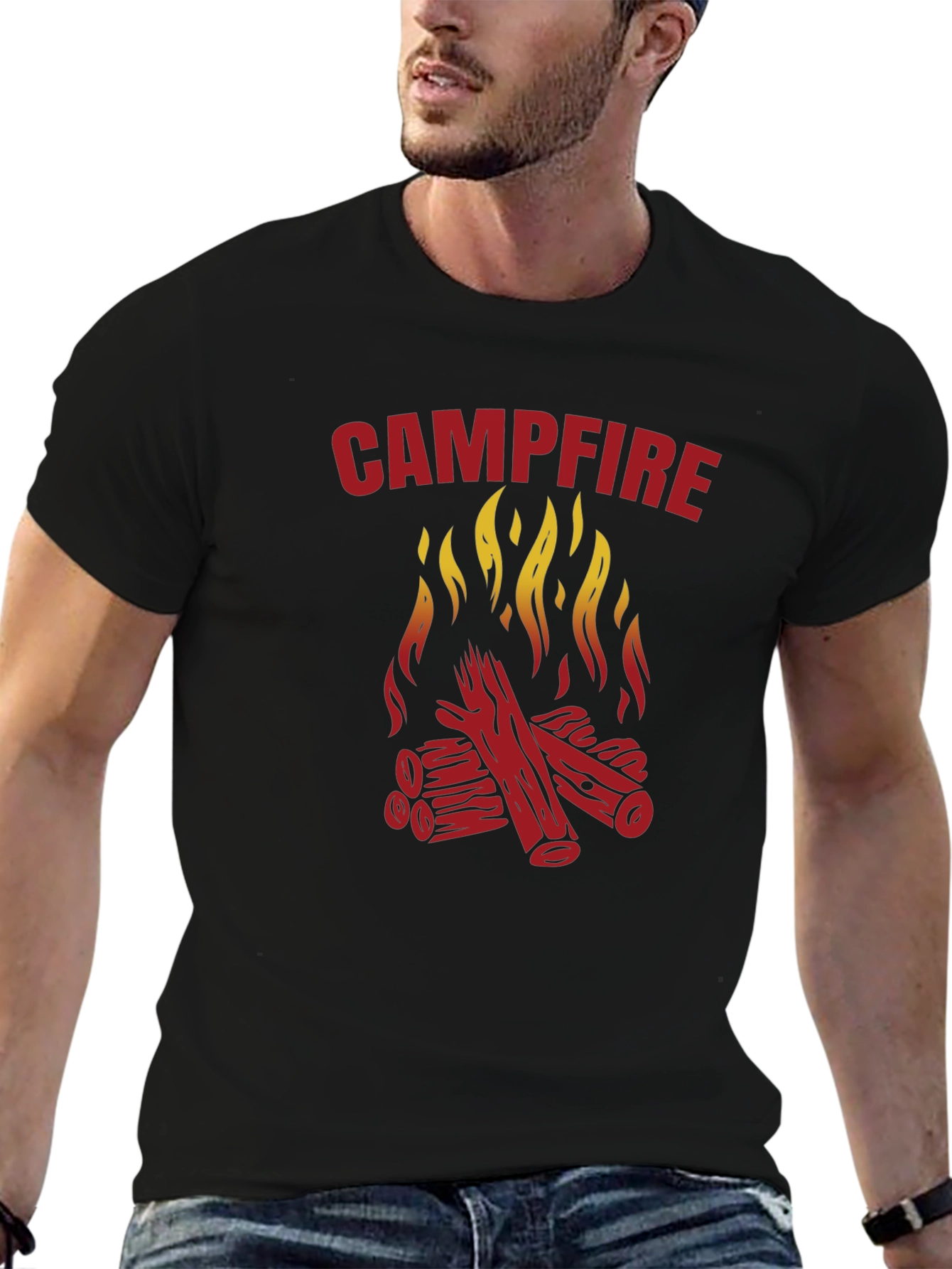 Campfire Graphic Tee - Outdoor Adventure Shirt