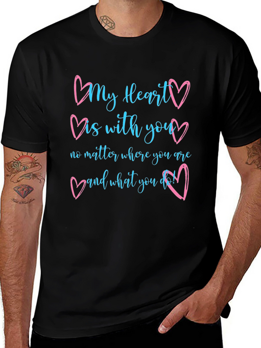 My Heart is With You Black Tee