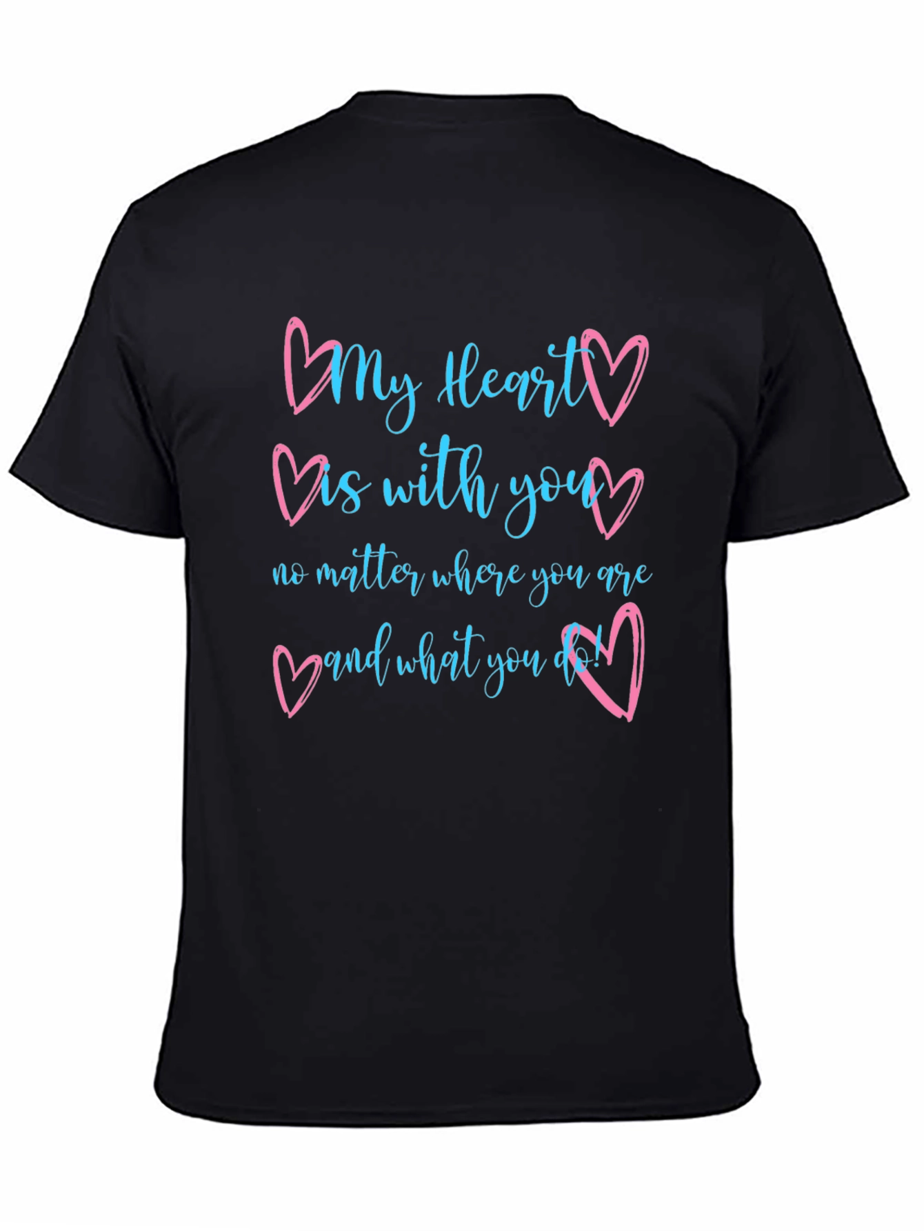 My Heart is With You Black Tee