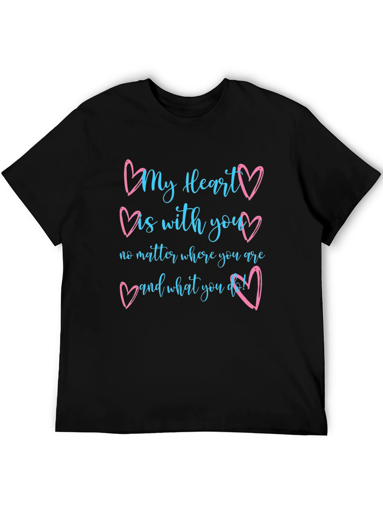 My Heart is With You Black Tee
