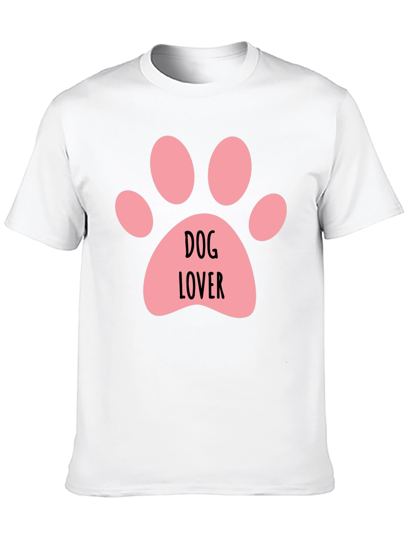Dog Lover Paw Print Black T-Shirt