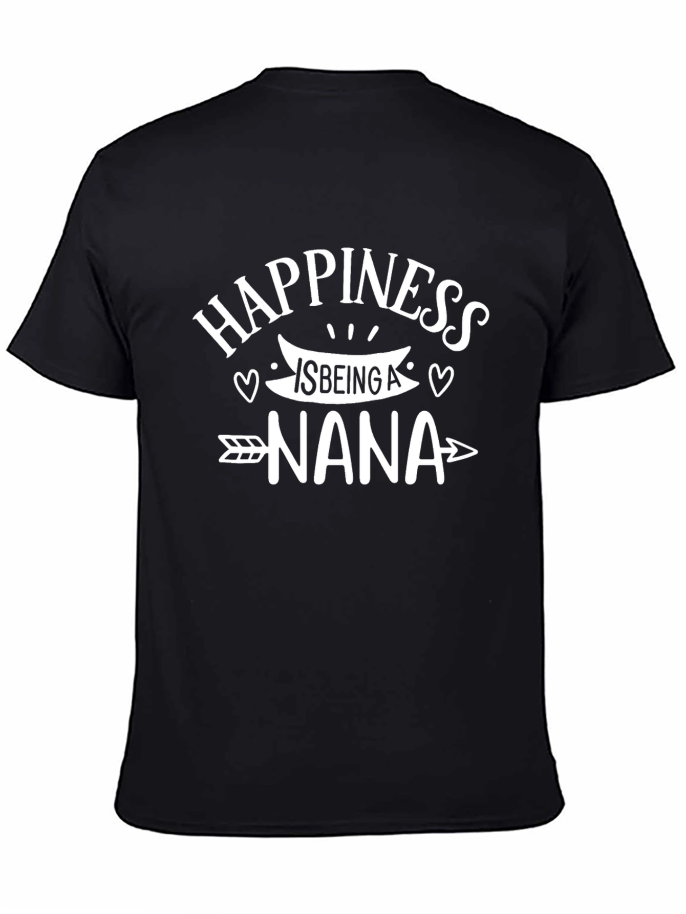 Happiness Is Being A Nana Black T-Shirt