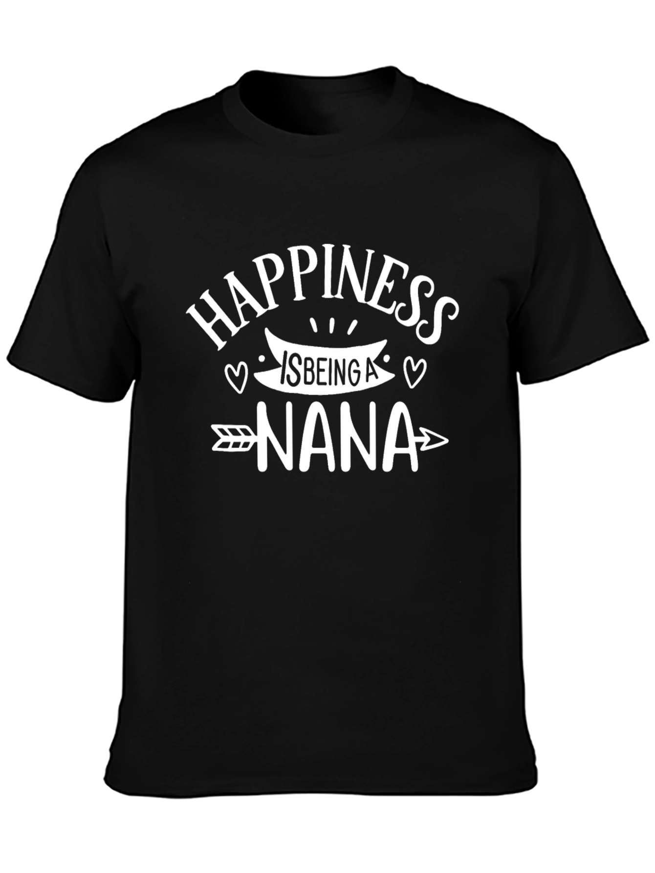 Happiness Is Being A Nana Black T-Shirt
