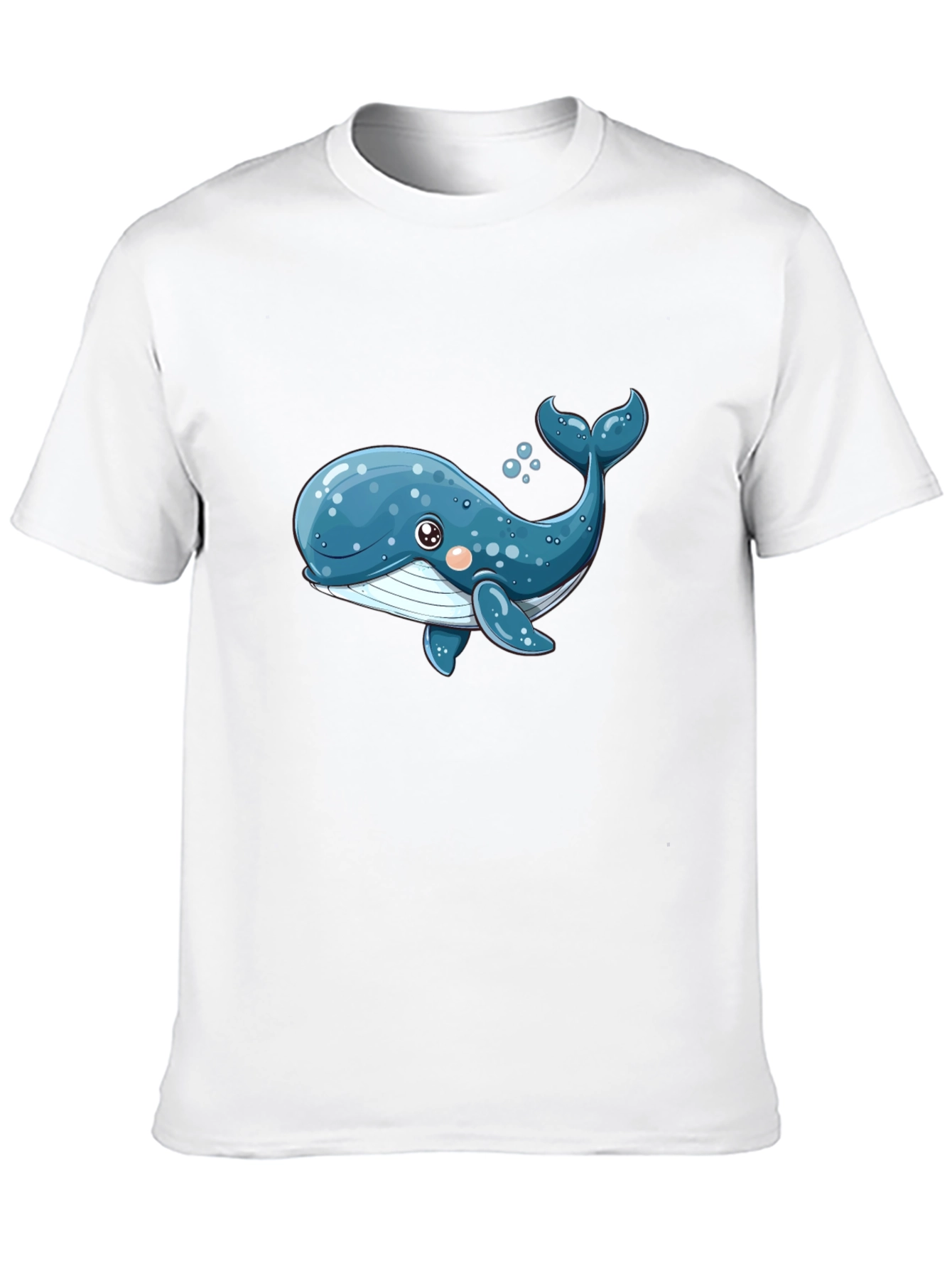 Cute Whale Graphic T-Shirt - Black