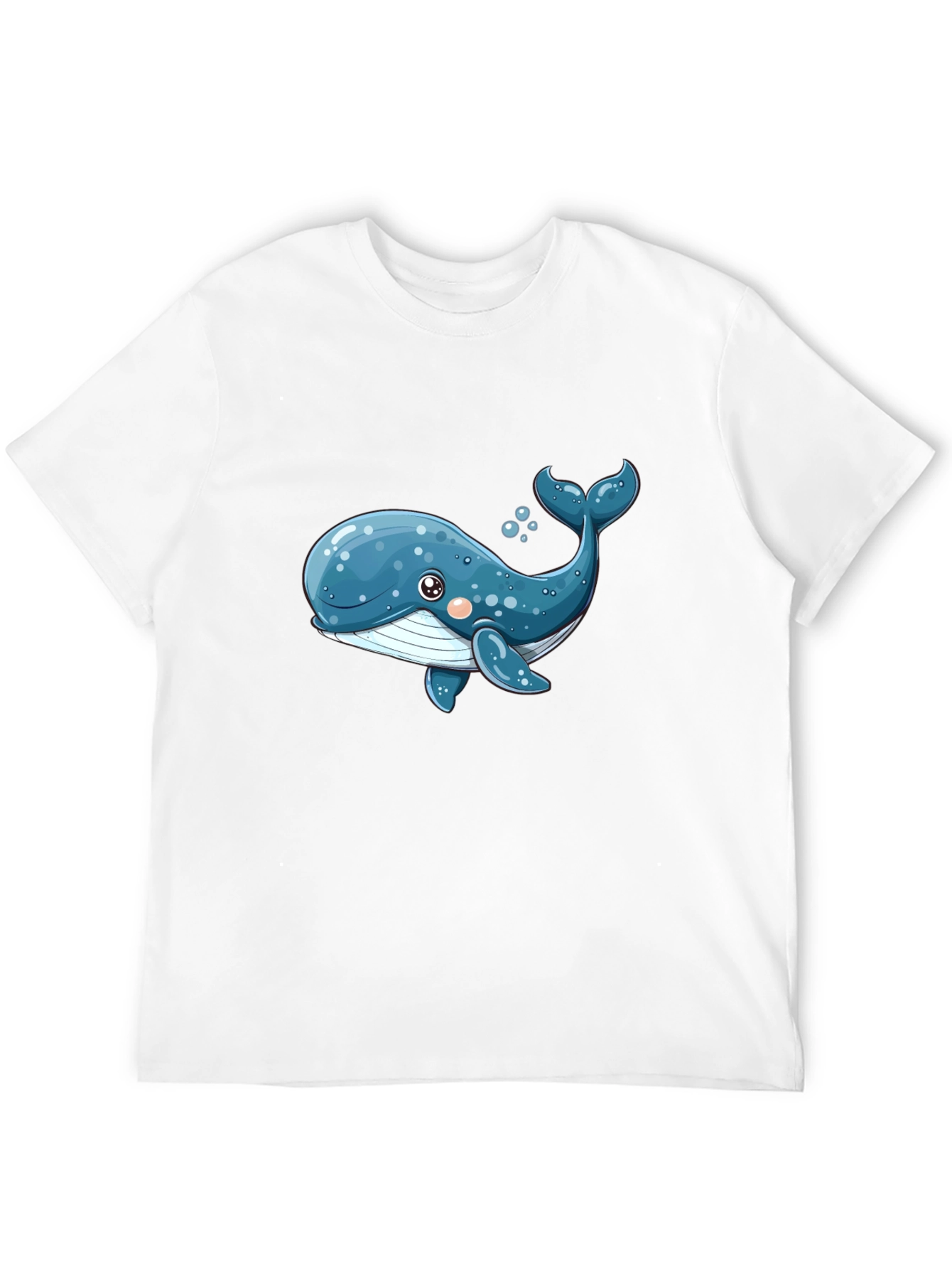Cute Whale Graphic T-Shirt - Black