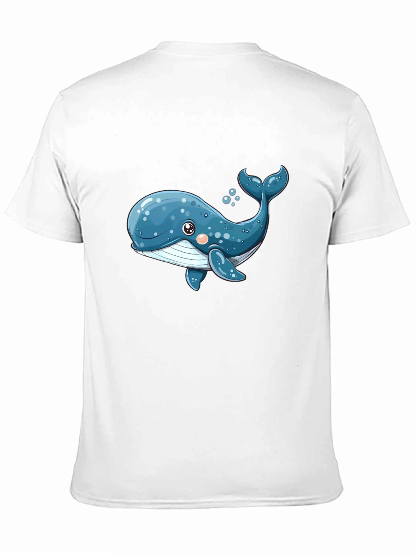 Cute Whale Graphic T-Shirt - Black
