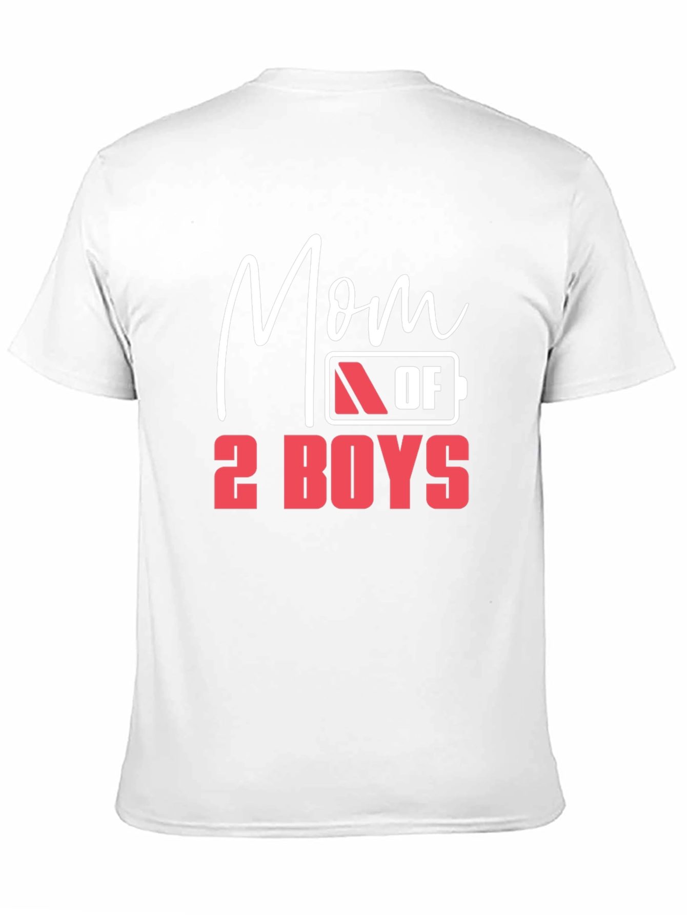 Mom of 2 Boys Graphic T-Shirt - Black
