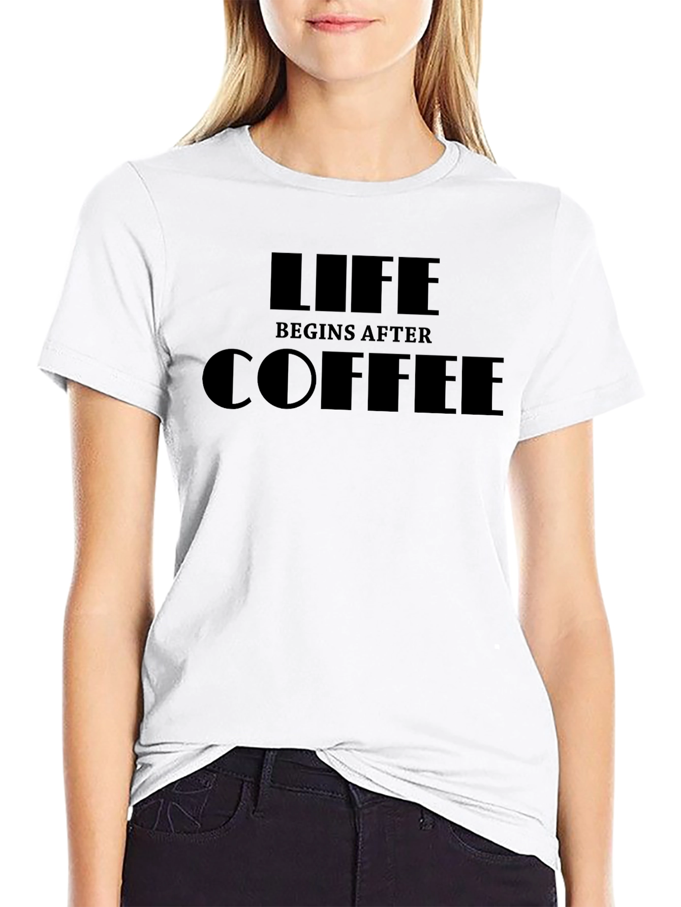 Life Begins After Coffee T-Shirt - Funny Graphic Tee