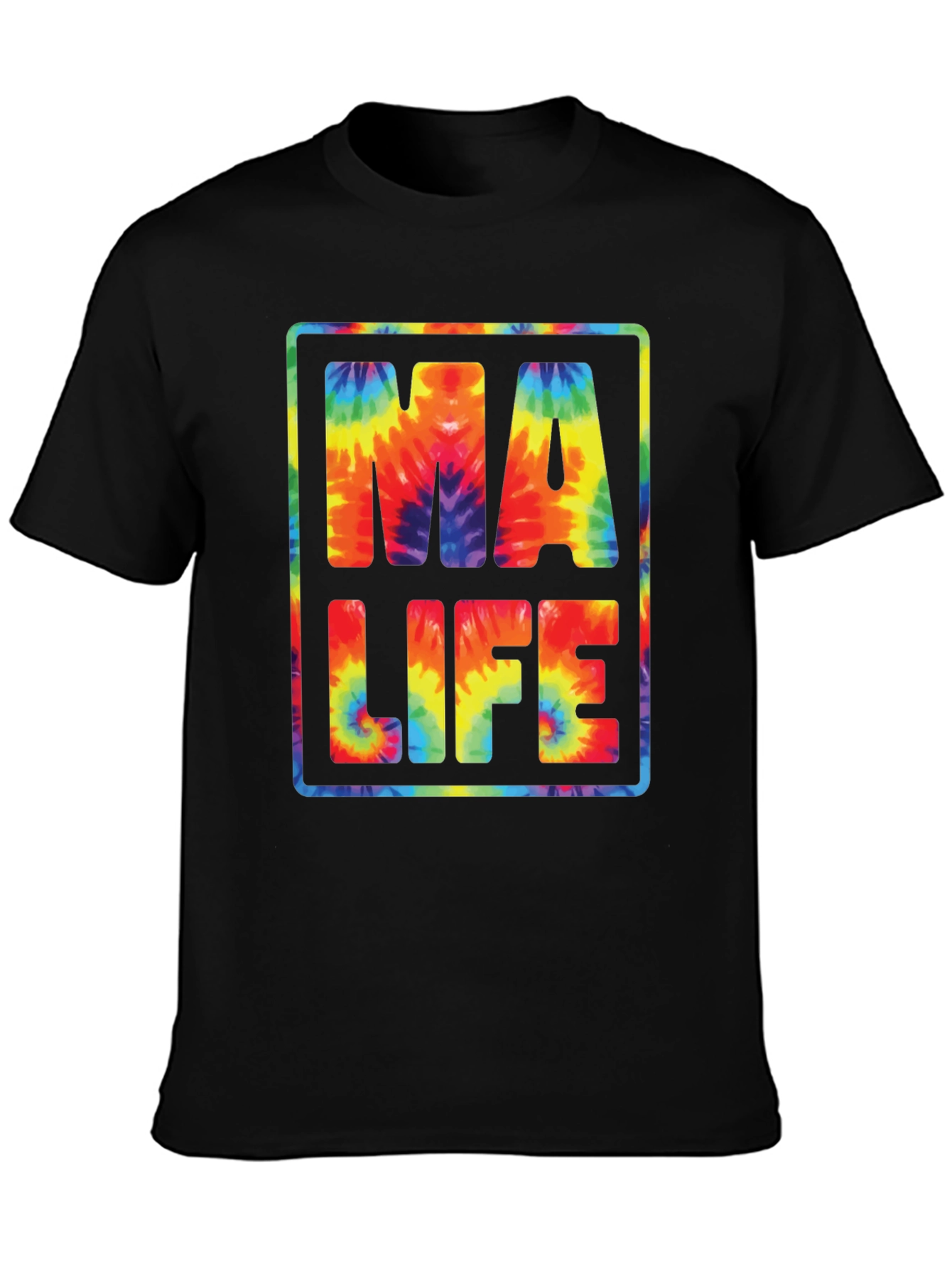 Tie-Dye MA LIFE Graphic T-Shirt