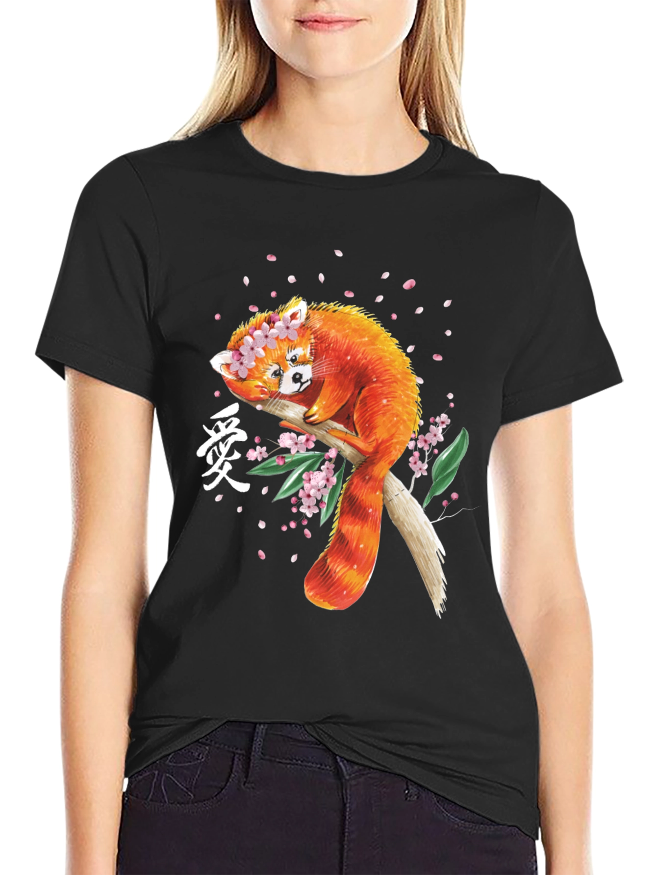 Red Panda Cherry Blossom T-Shirt