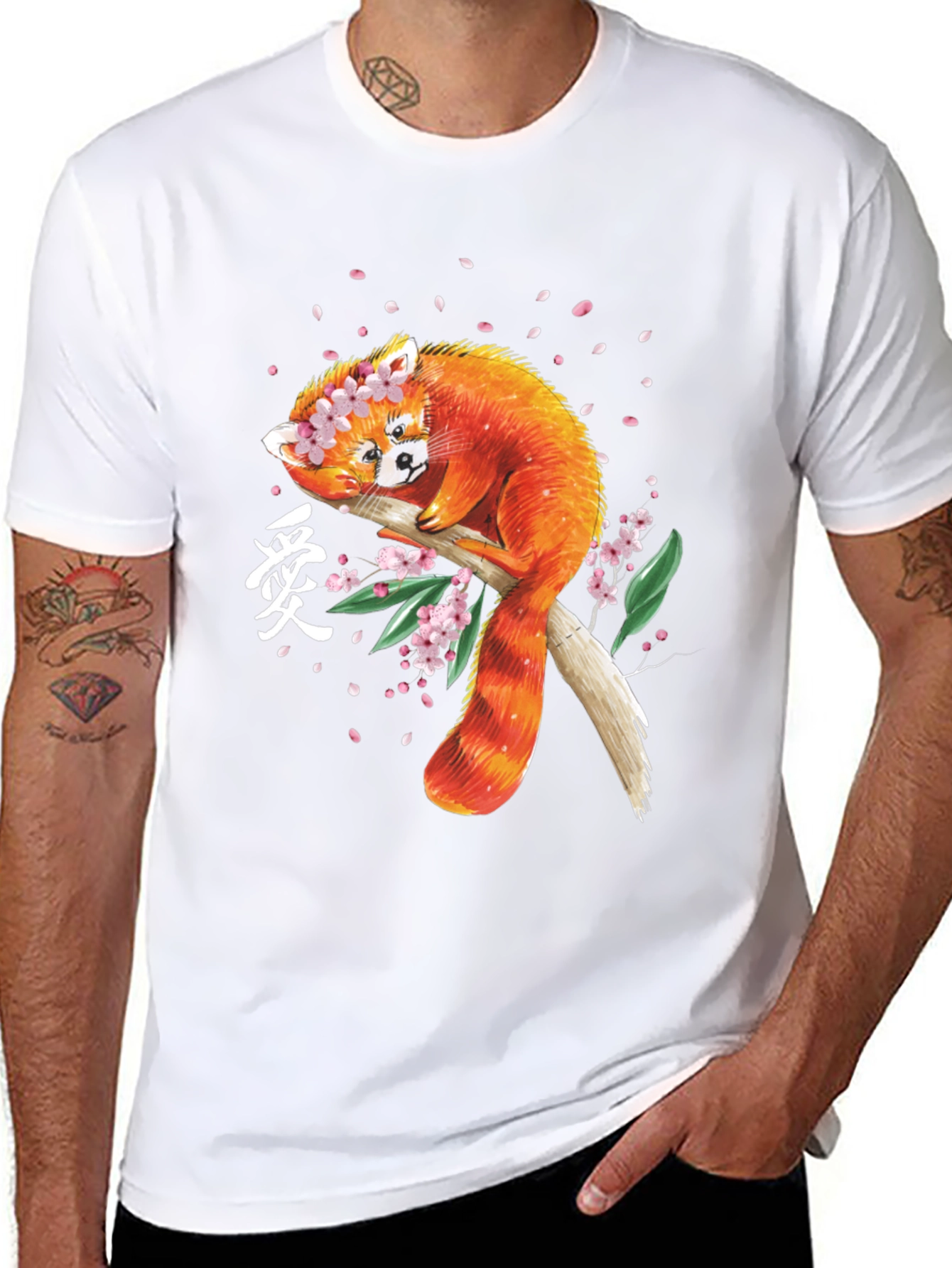 Red Panda Cherry Blossom T-Shirt