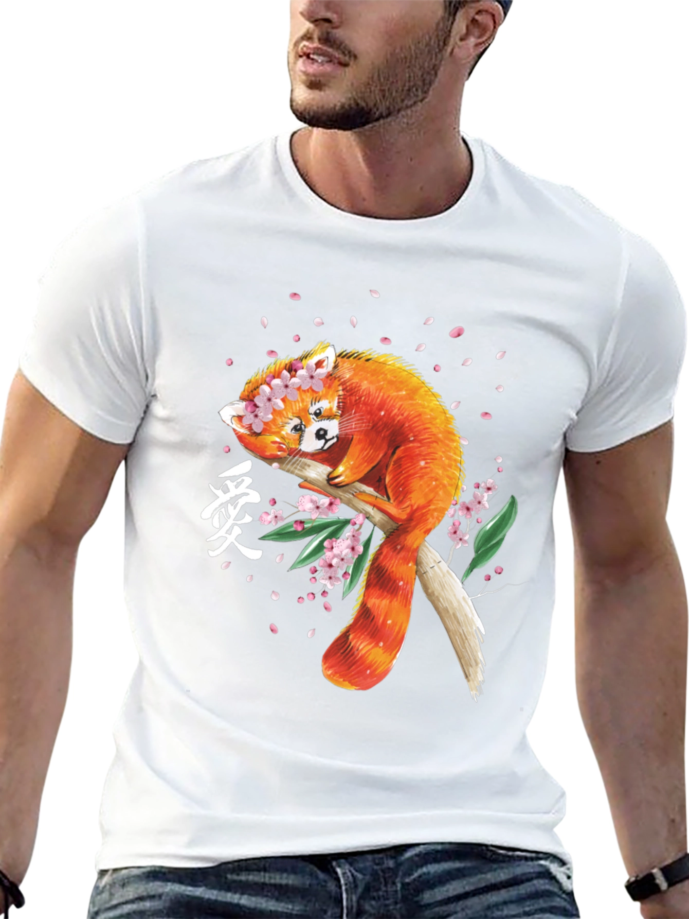 Red Panda Cherry Blossom T-Shirt