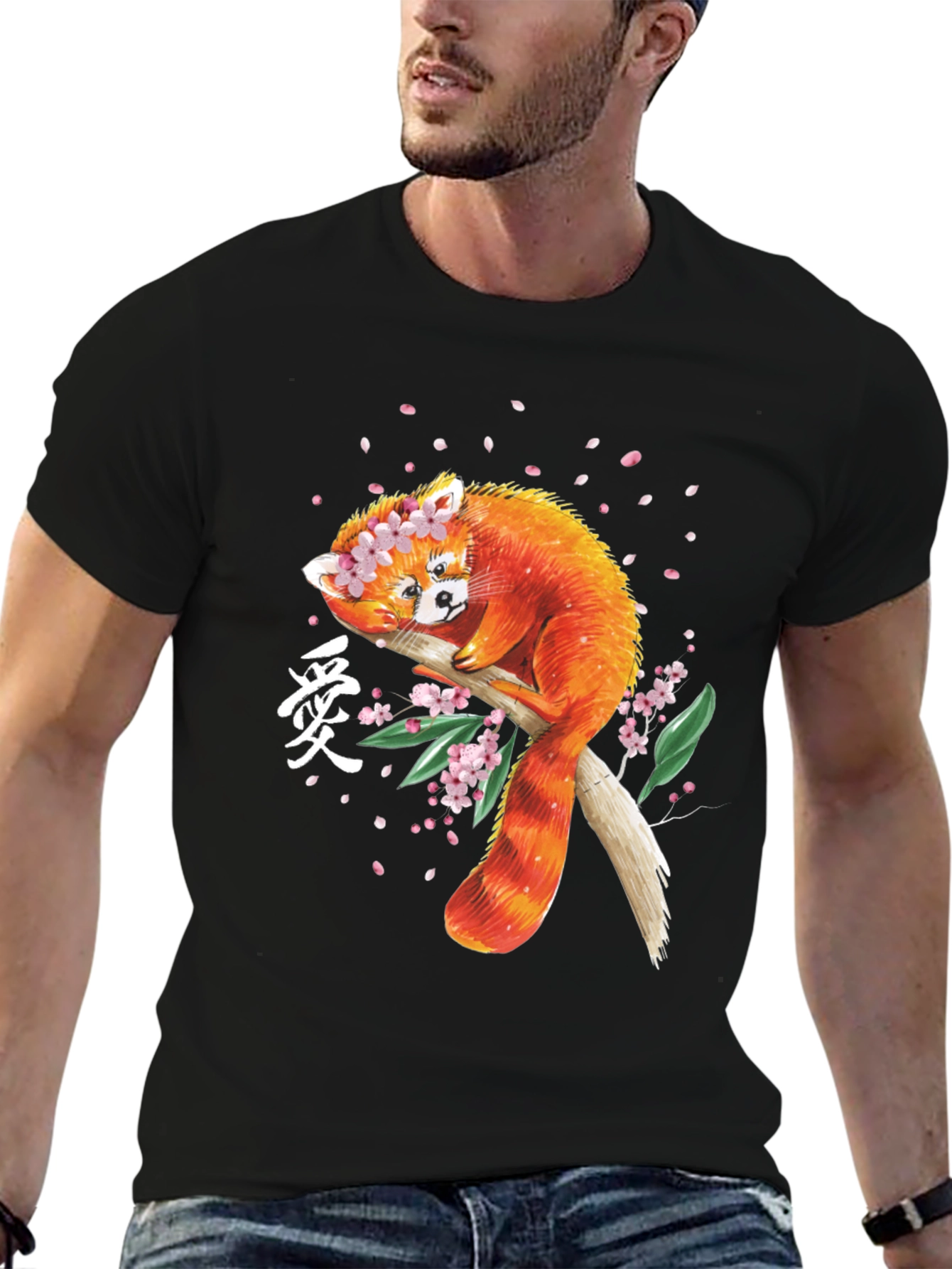 Red Panda Cherry Blossom T-Shirt