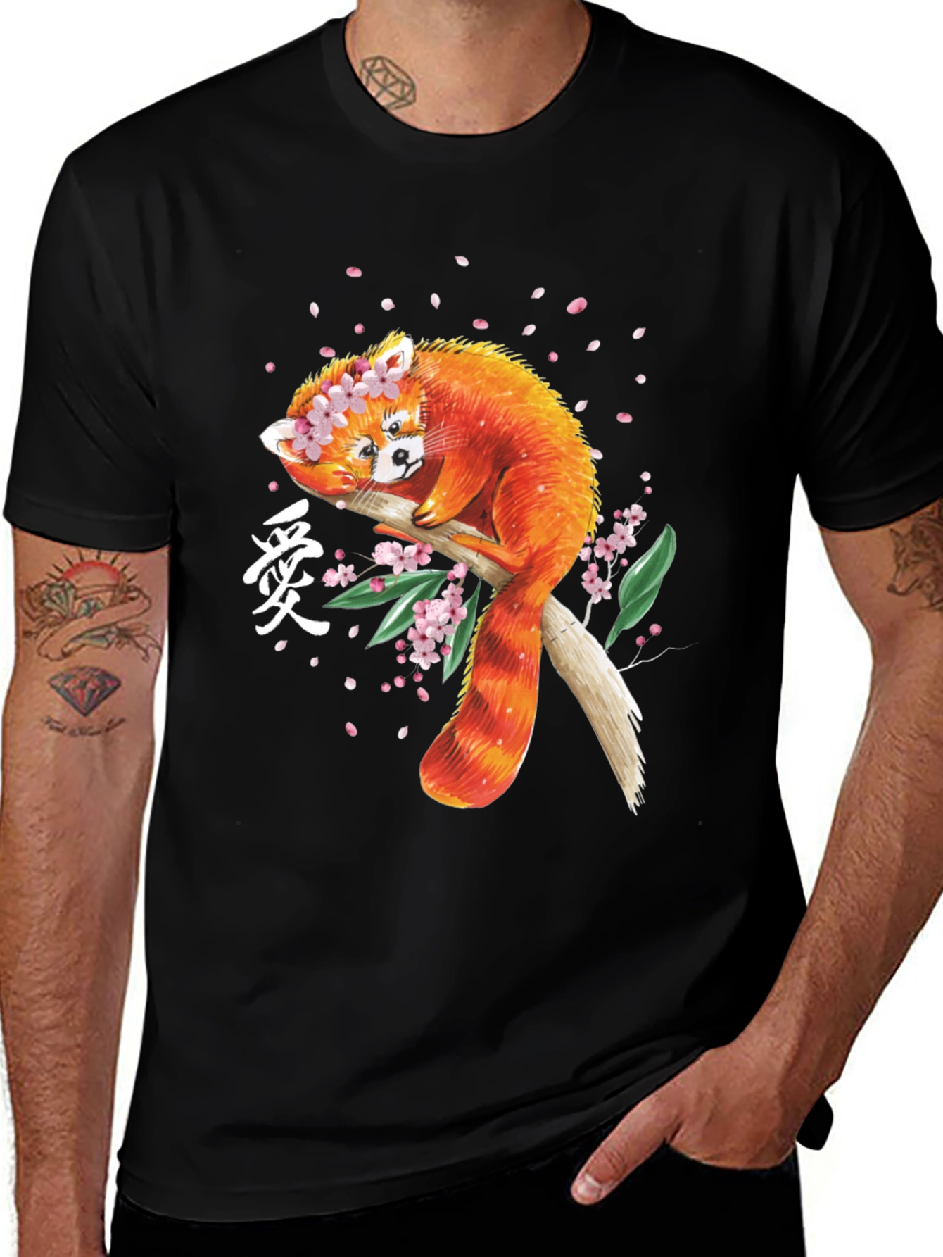 Red Panda Cherry Blossom T-Shirt