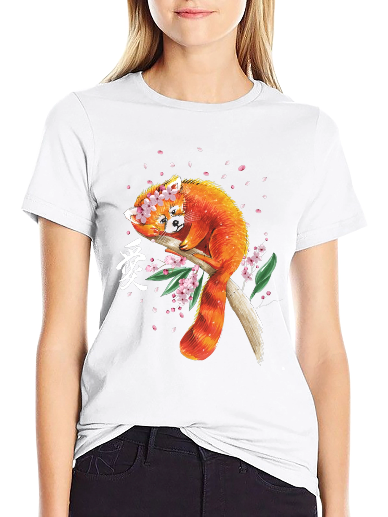 Red Panda Cherry Blossom T-Shirt