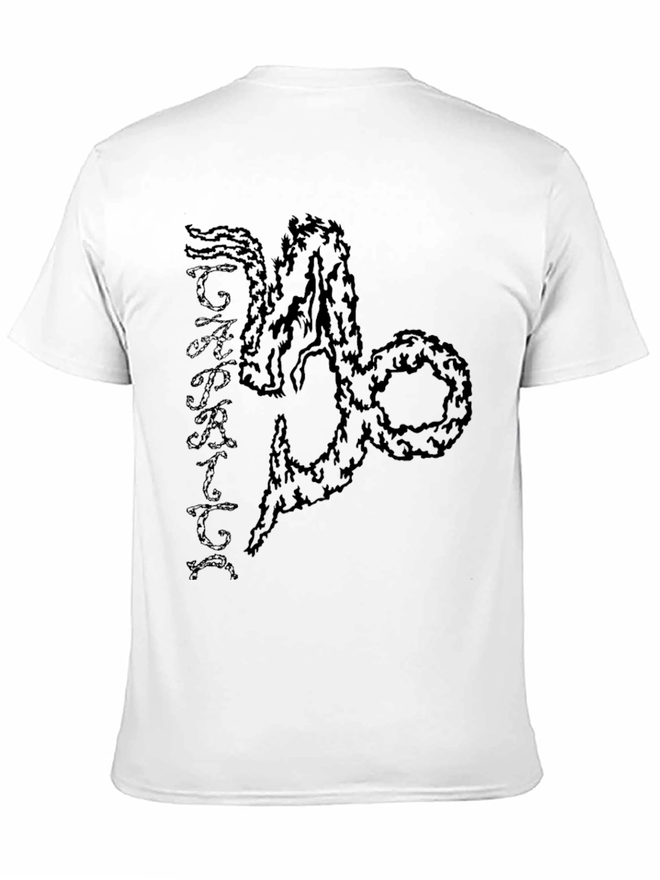 Black Capricorn Zodiac Graphic Tee