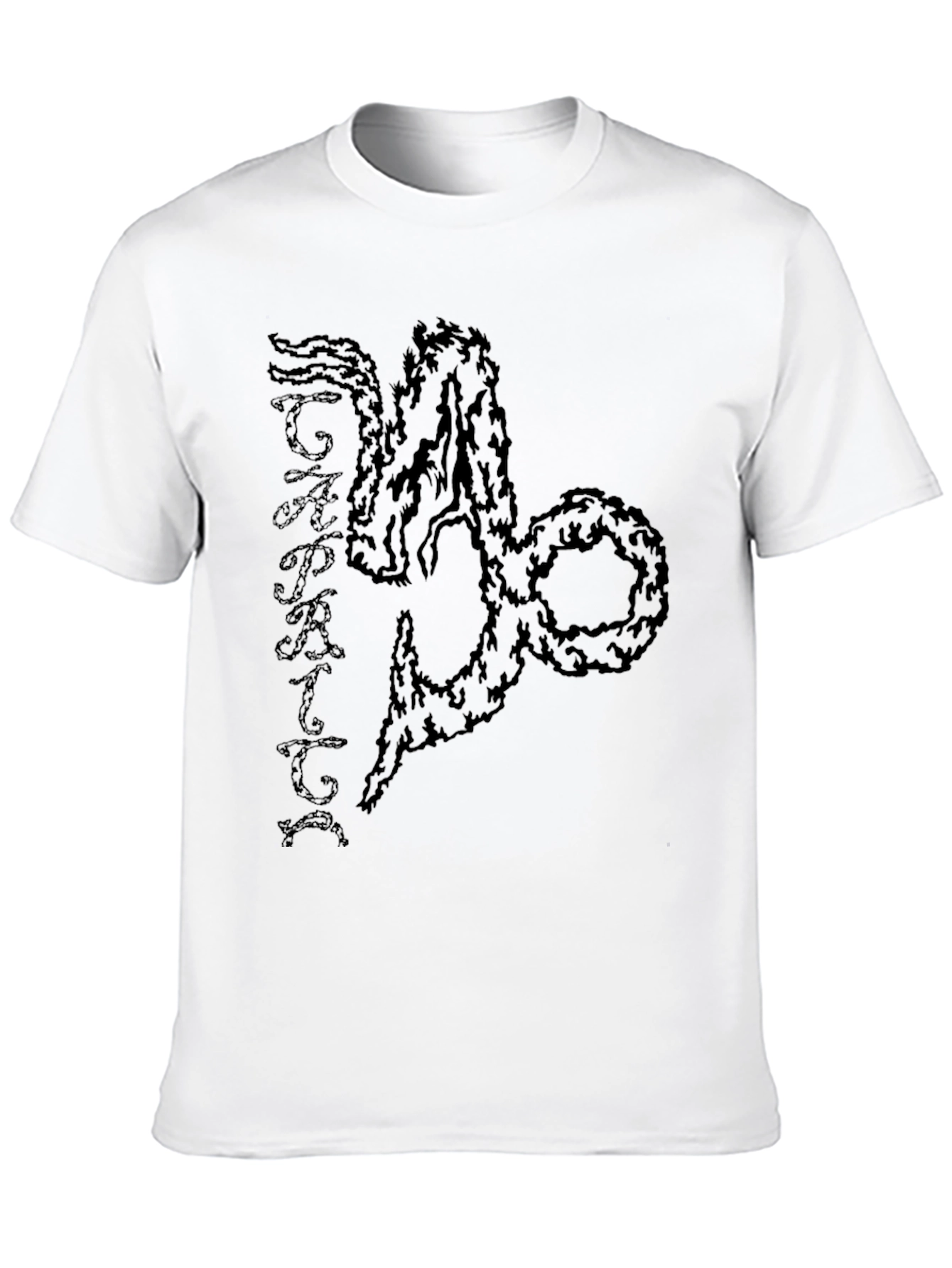 Black Capricorn Zodiac Graphic Tee