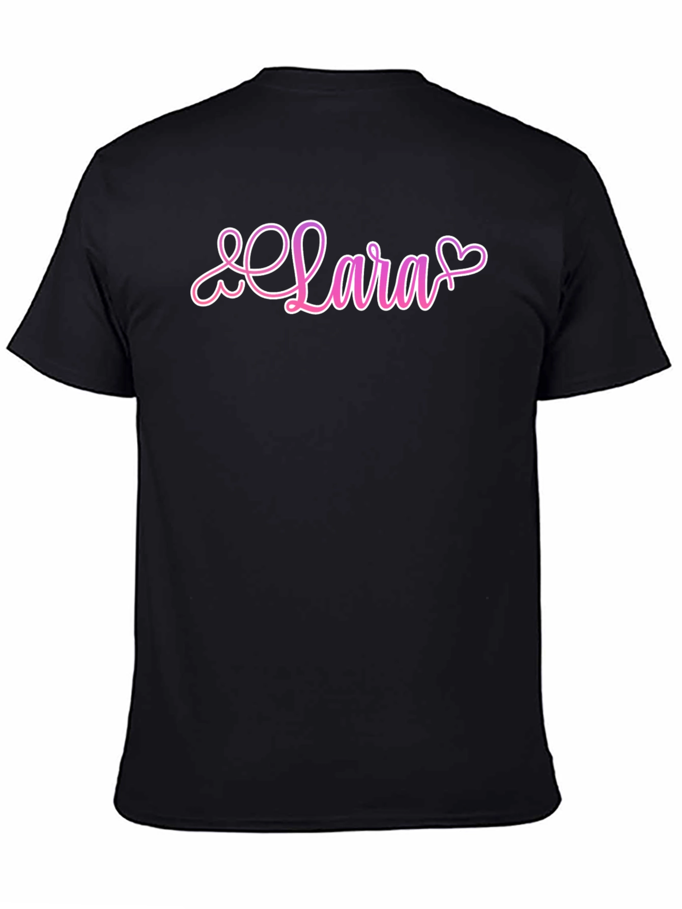Lara Heart Graphic Black T-Shirt