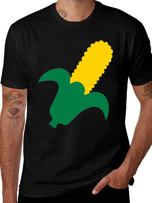 Corn on the Cob Graphic Tee - Unisex Black T-Shirt