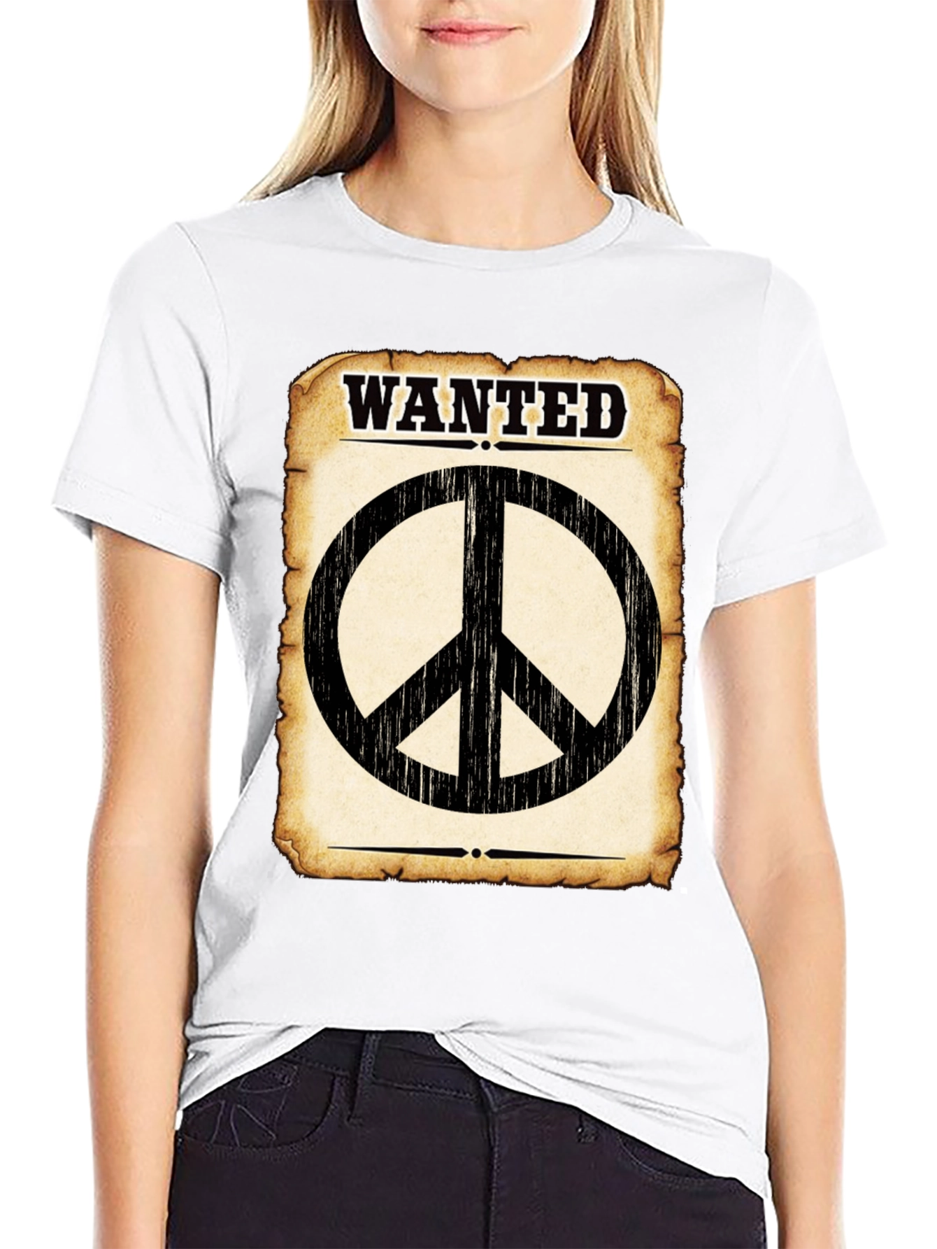 Wanted Peace Sign T-Shirt