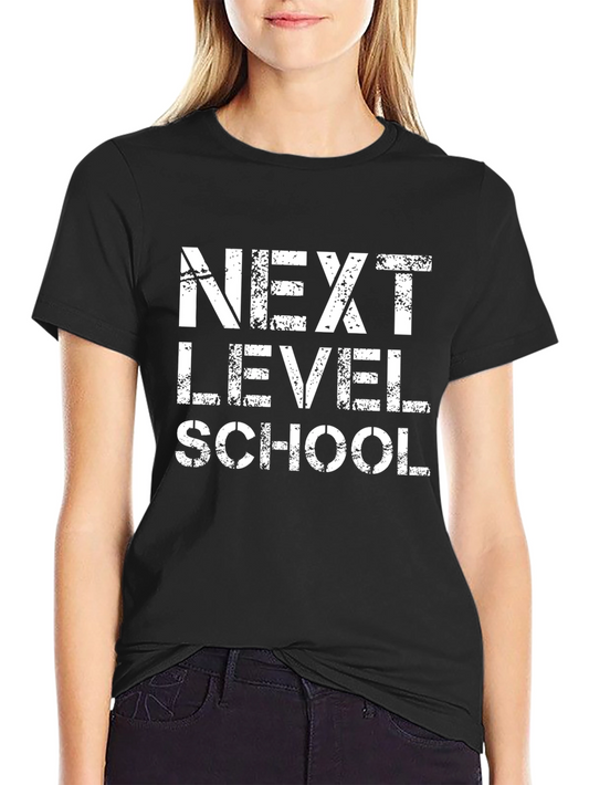 Next Level School T-Shirt - Black Graphic Tee