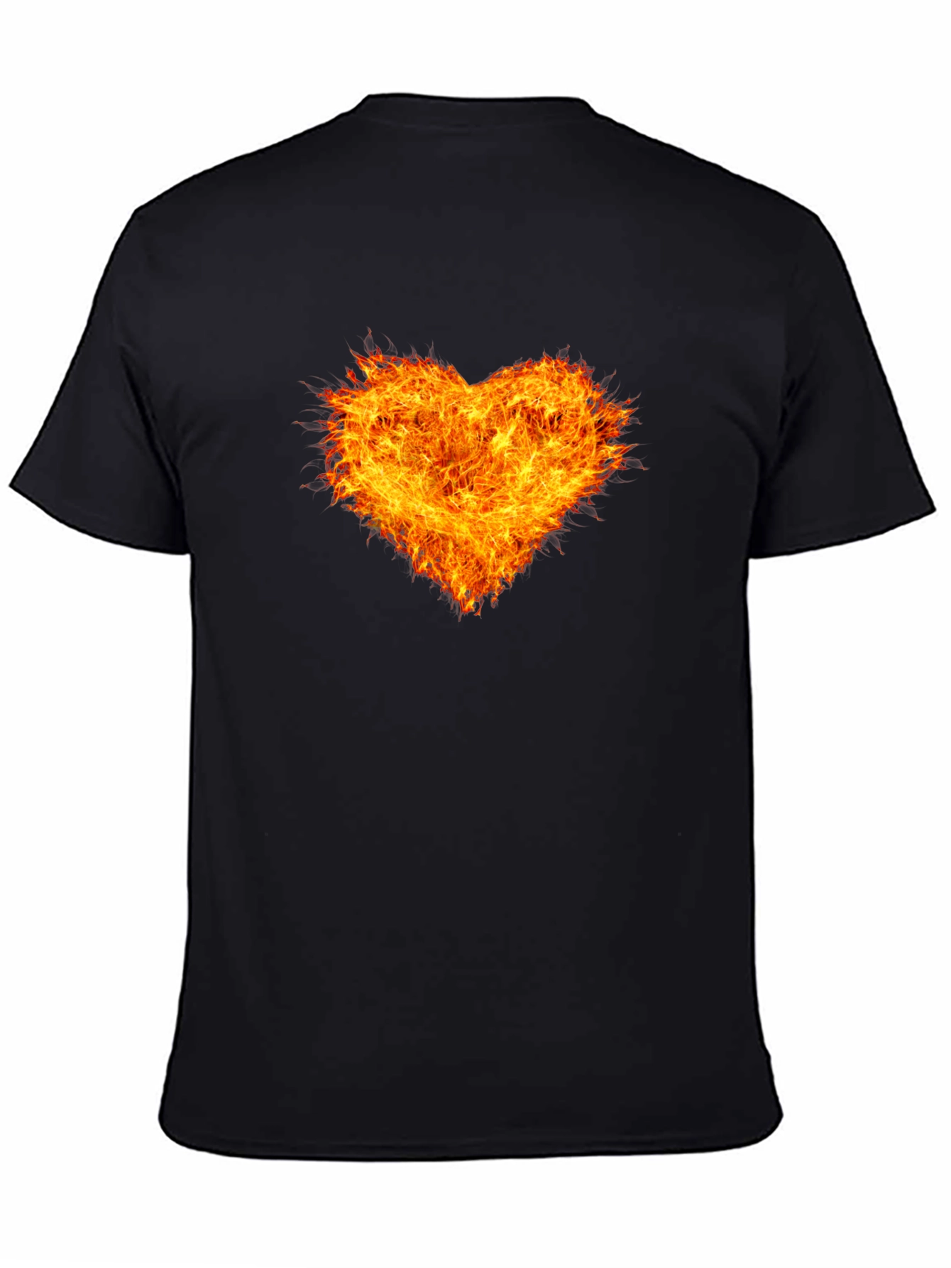 Fiery Heart Black T-Shirt