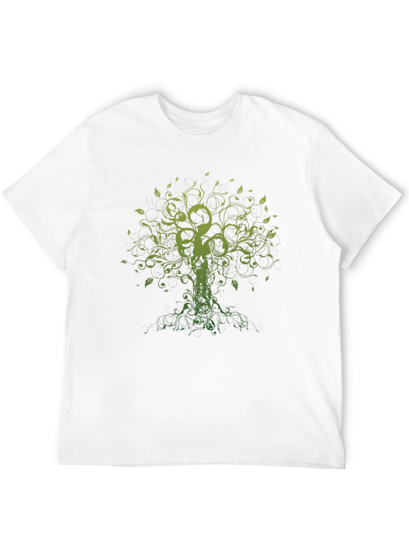 Green Tree of Life Black T-Shirt