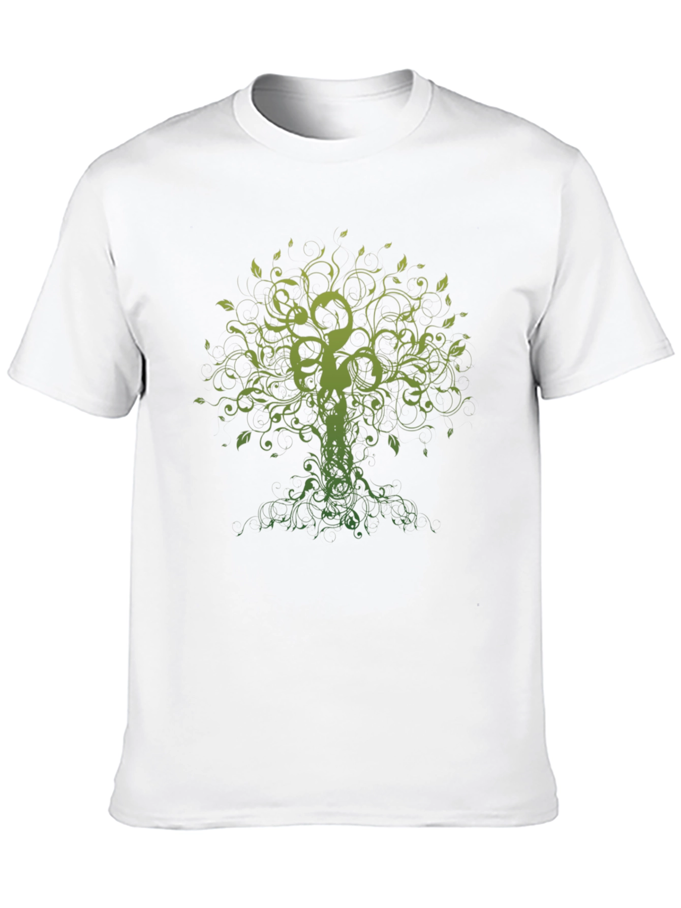 Green Tree of Life Black T-Shirt