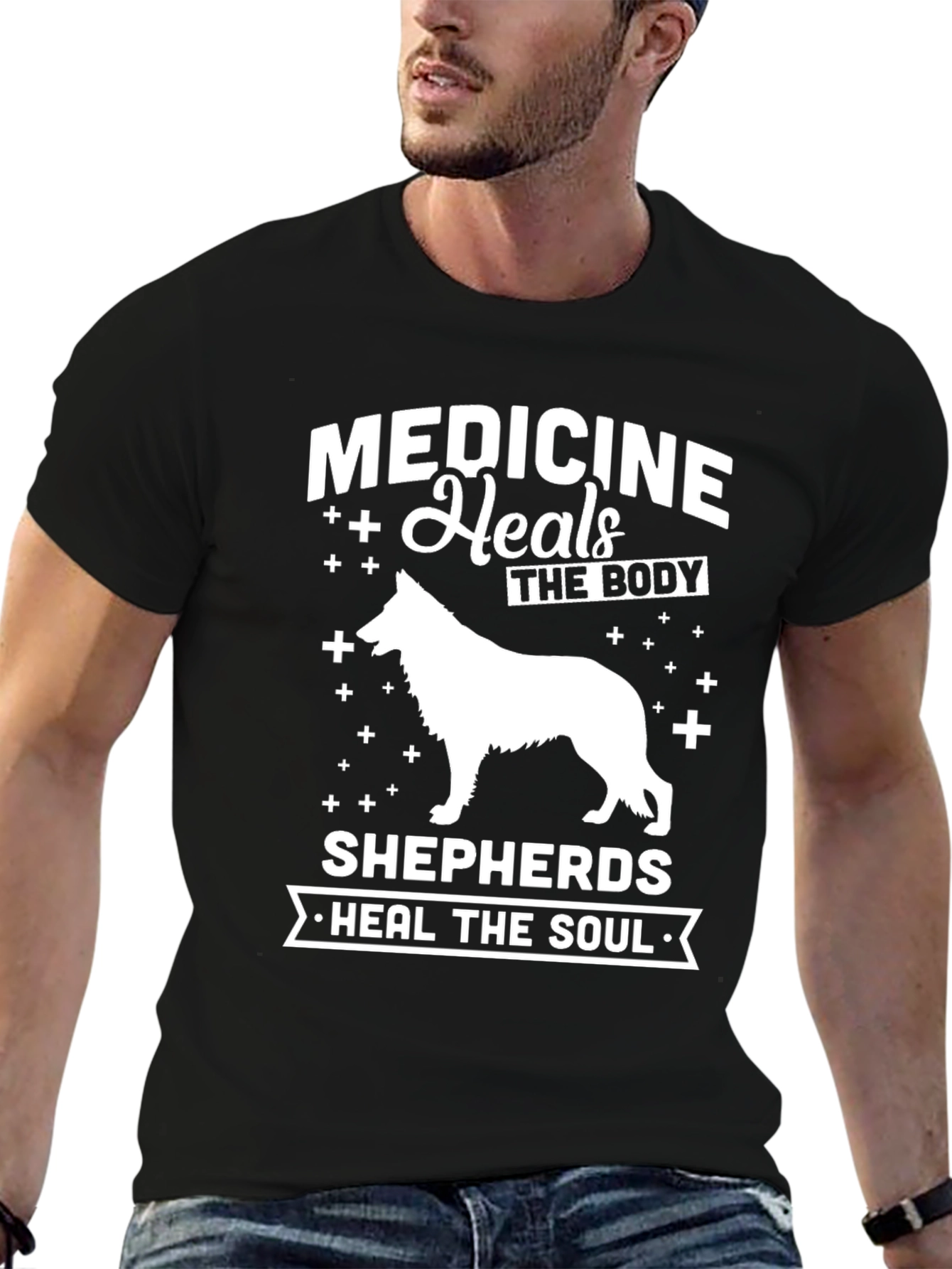 Medicine Heals Body Shepherds Heal Soul T-Shirt