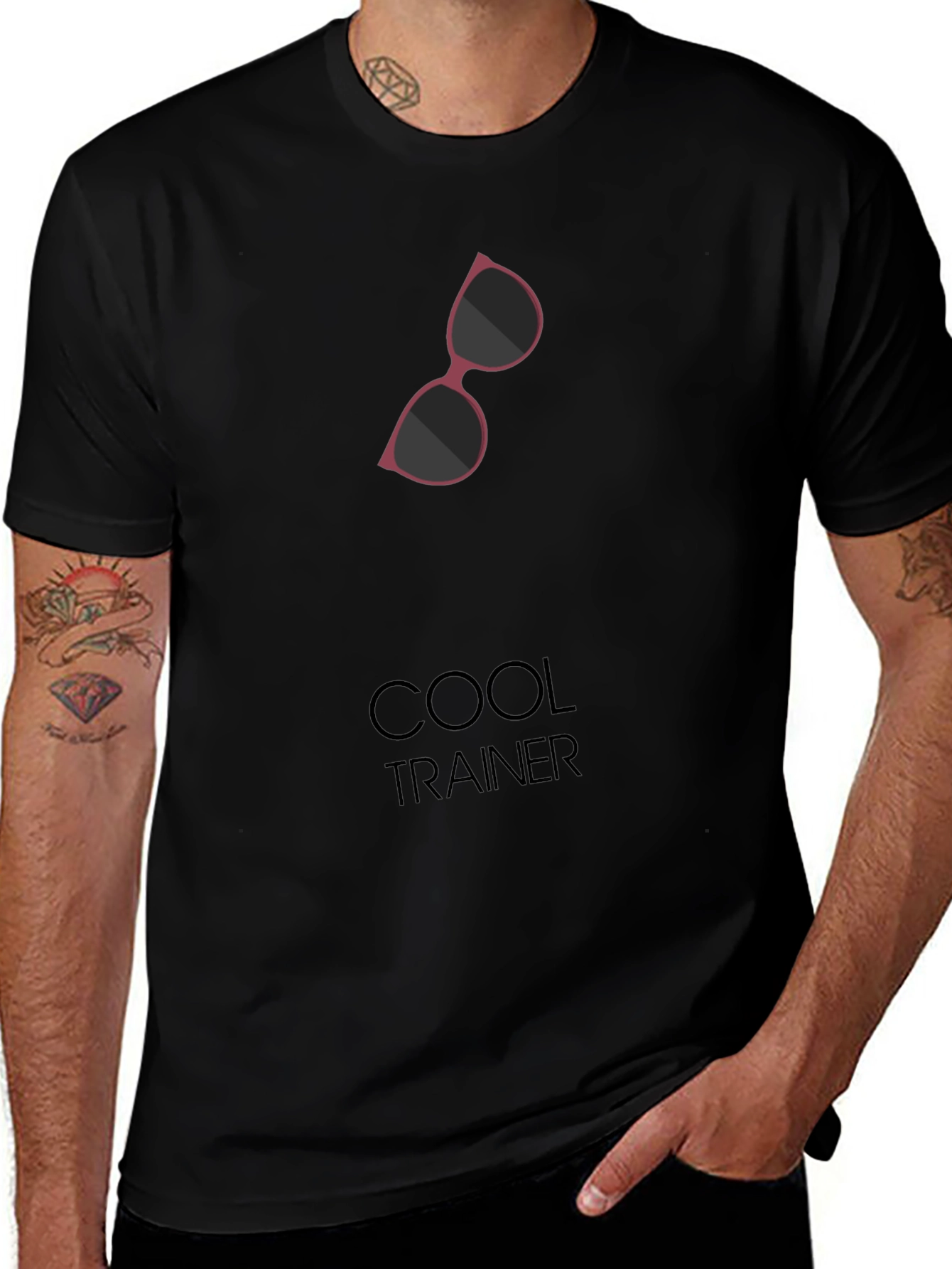 Cool Trainer Graphic Tee - Black Casual T-Shirt