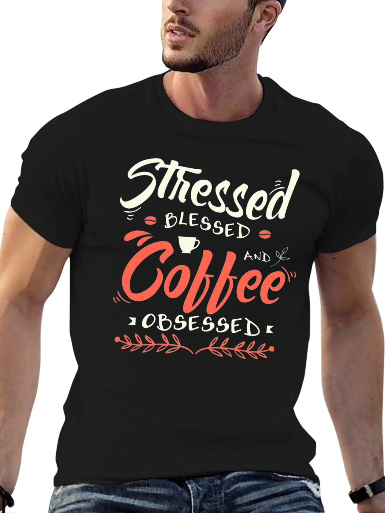 Stressed Blessed Coffee Obsessed T-Shirt