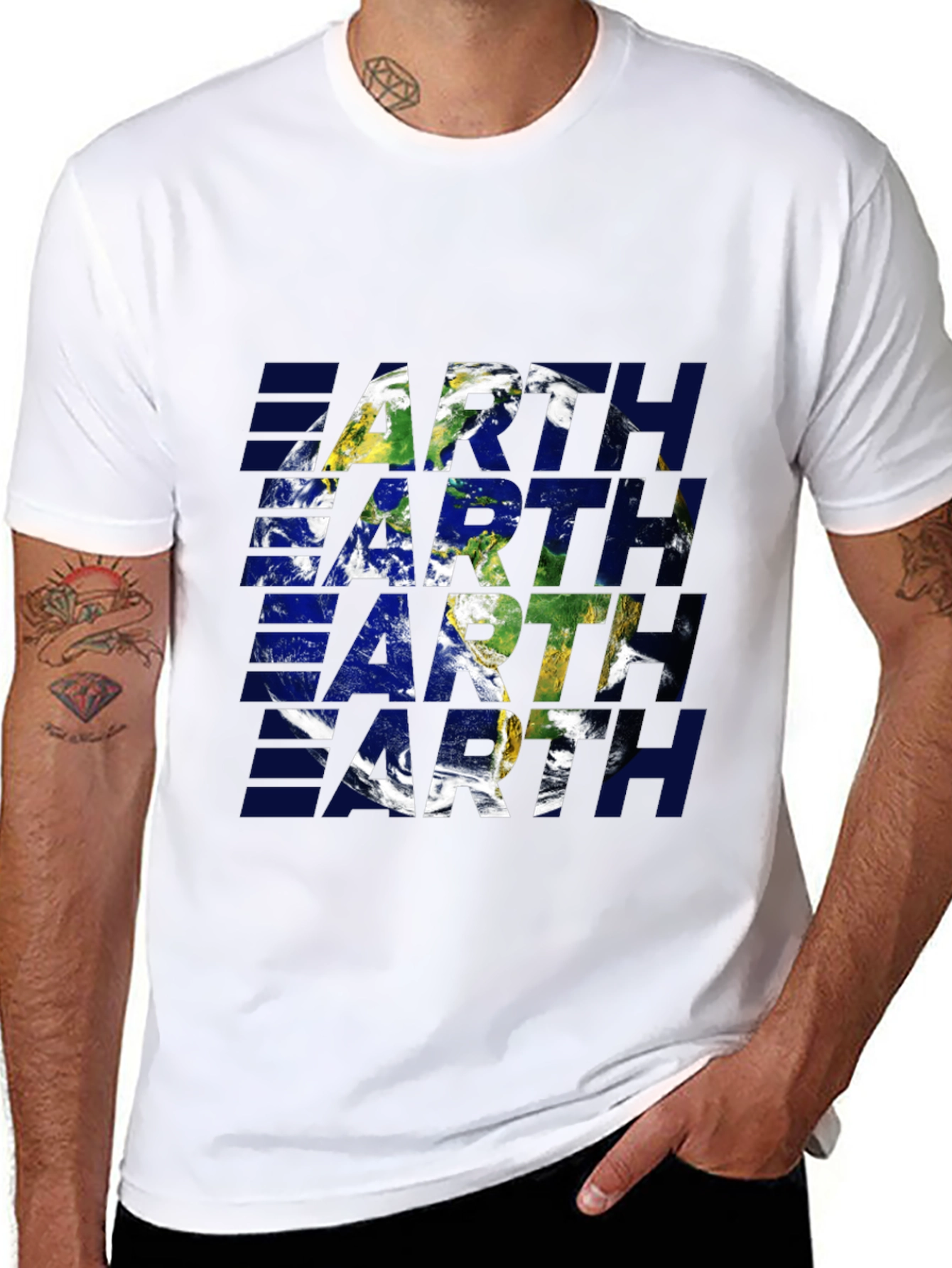 Earth Graphic Tee - Stylish Planet Design