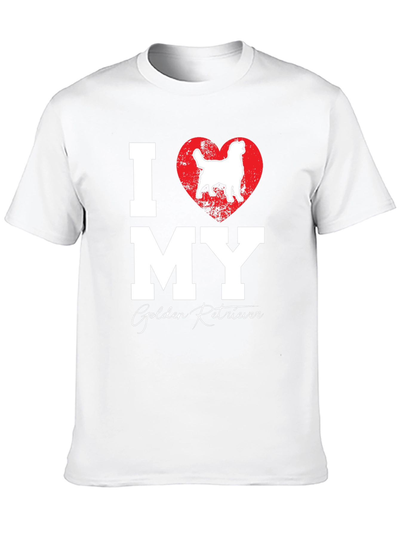 I Love My Golden Retriever Black T-Shirt
