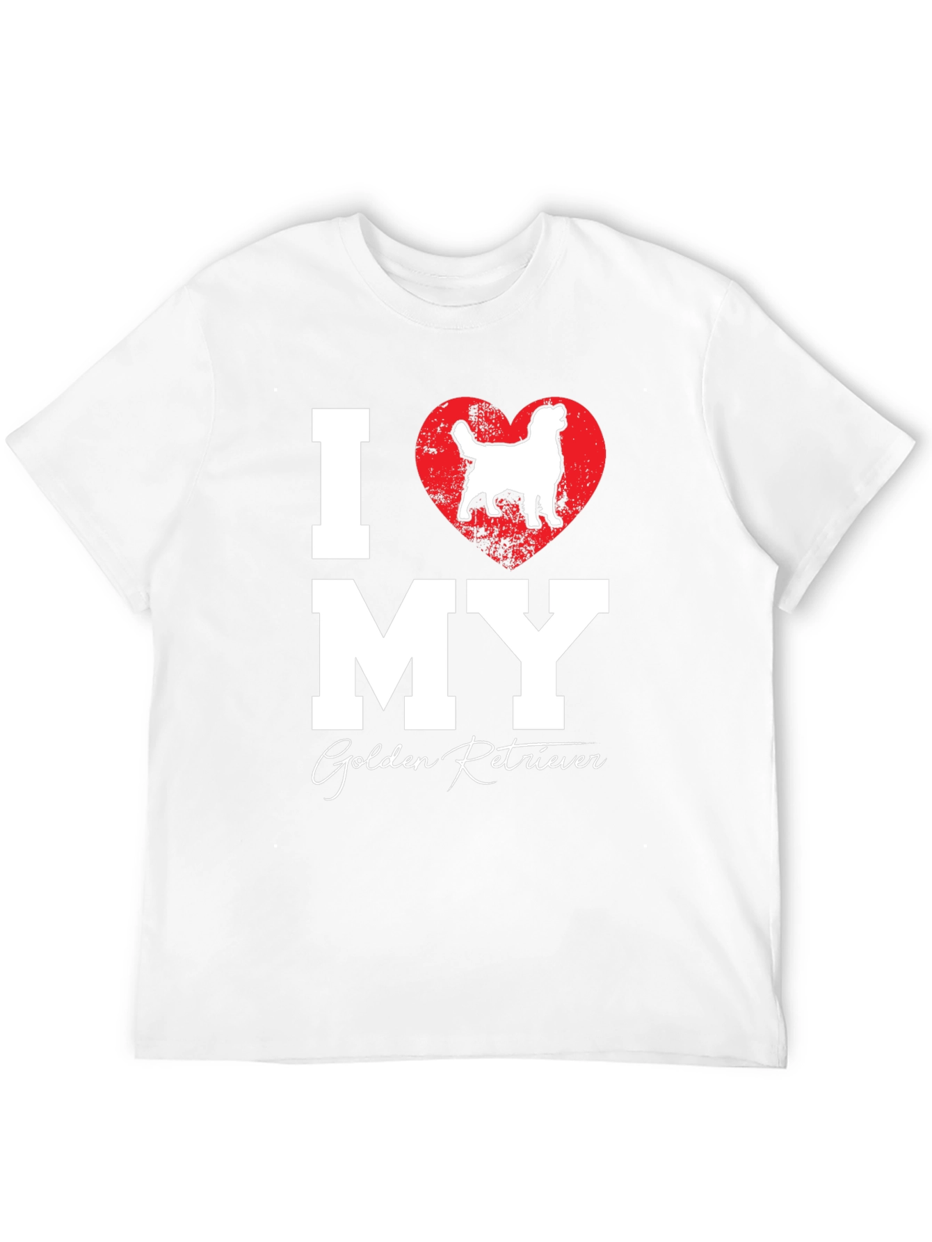 I Love My Golden Retriever Black T-Shirt