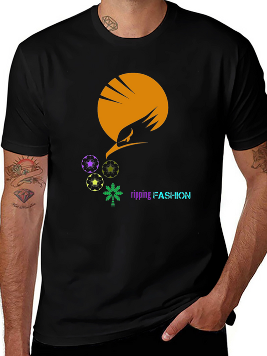 Stylish Graphic Print T-Shirt - Ripping Fashion
