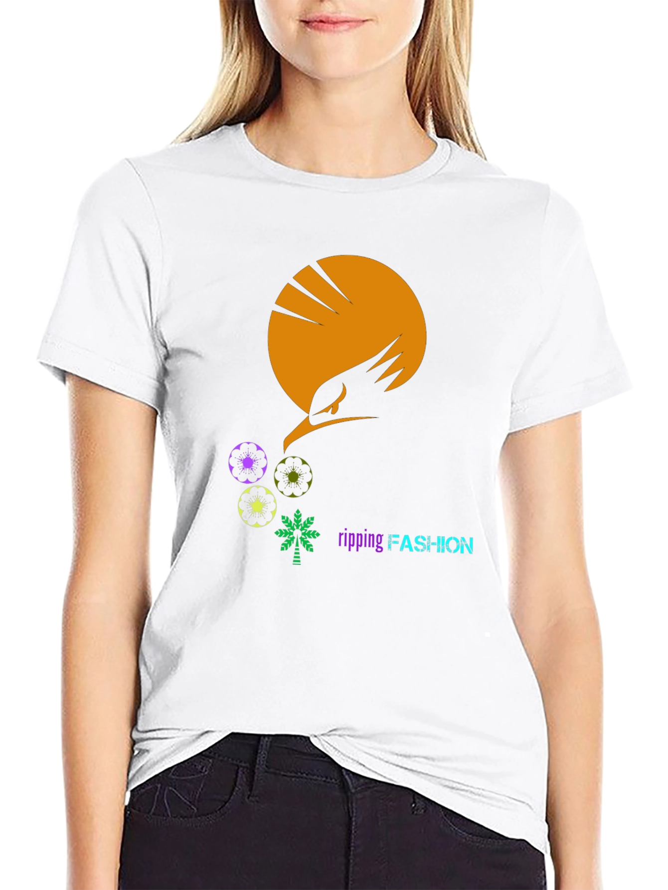 Stylish Graphic Print T-Shirt - Ripping Fashion