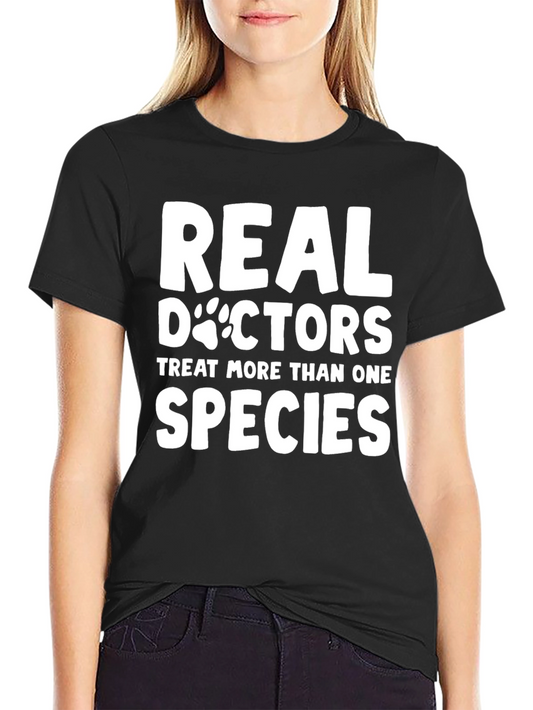 Veterinarian Real Doctors Black Graphic Tee