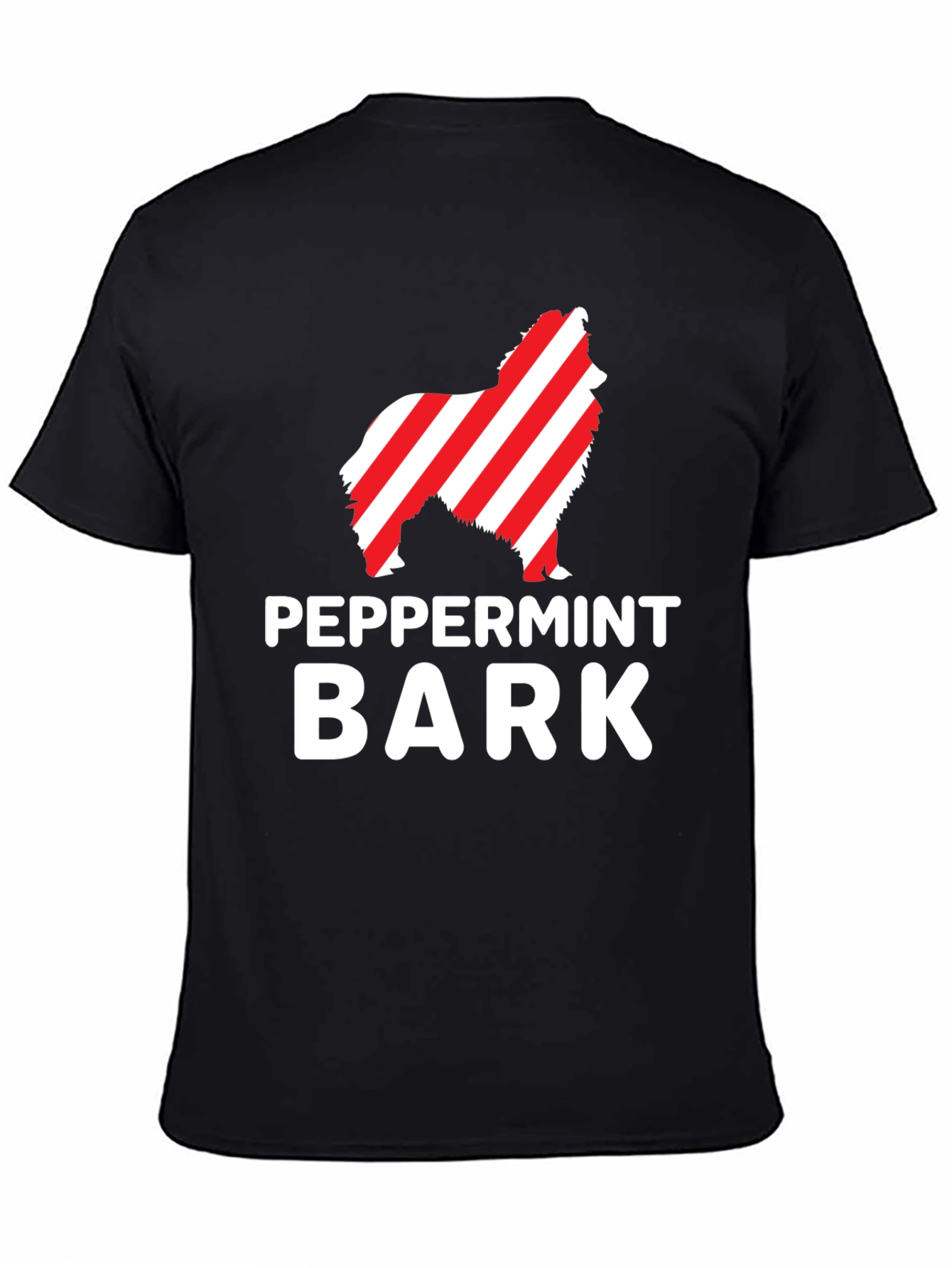 Peppermint Bark Dog Graphic Tee - Black