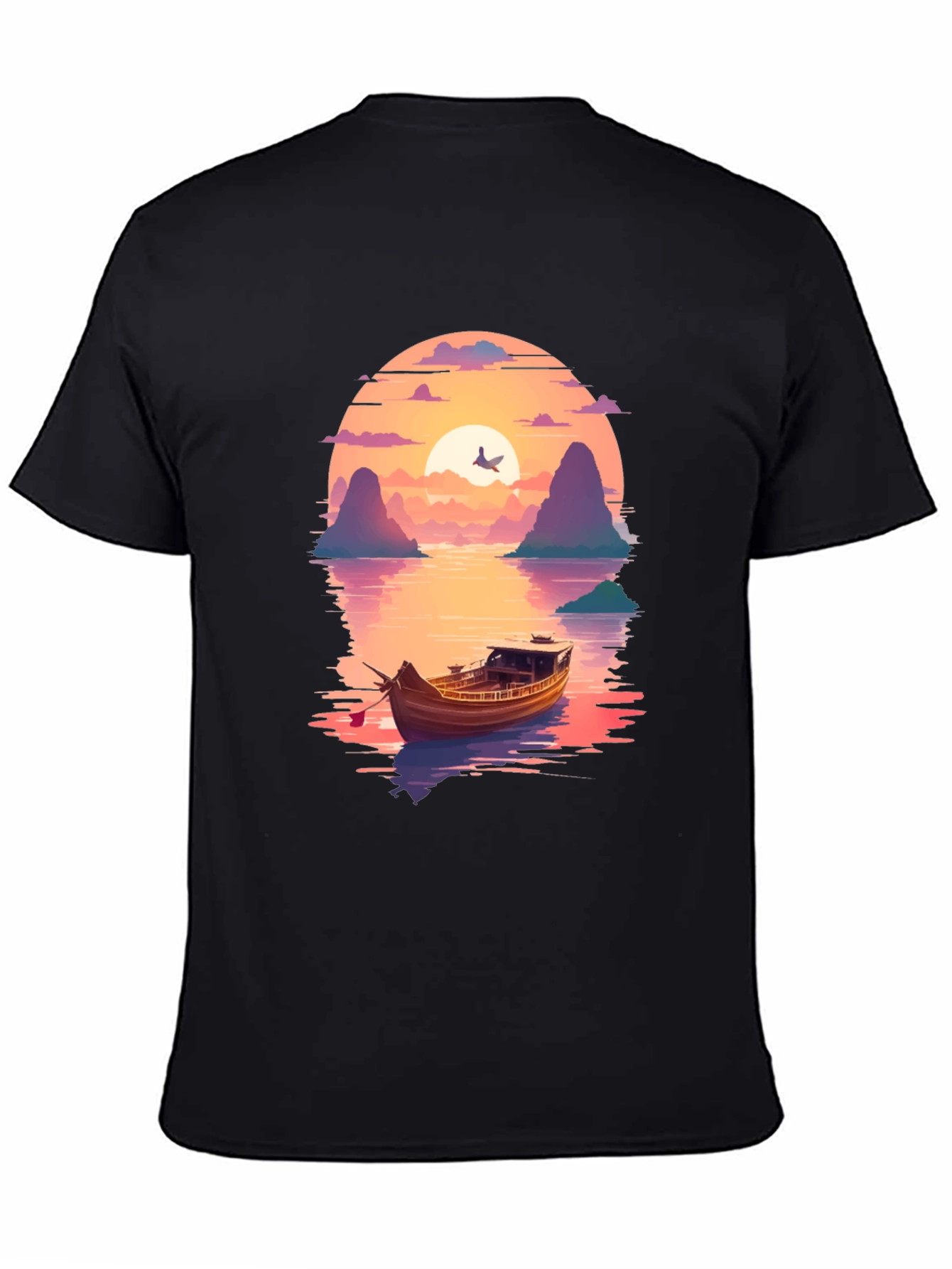 Sunset Boat Trip Graphic T-Shirt