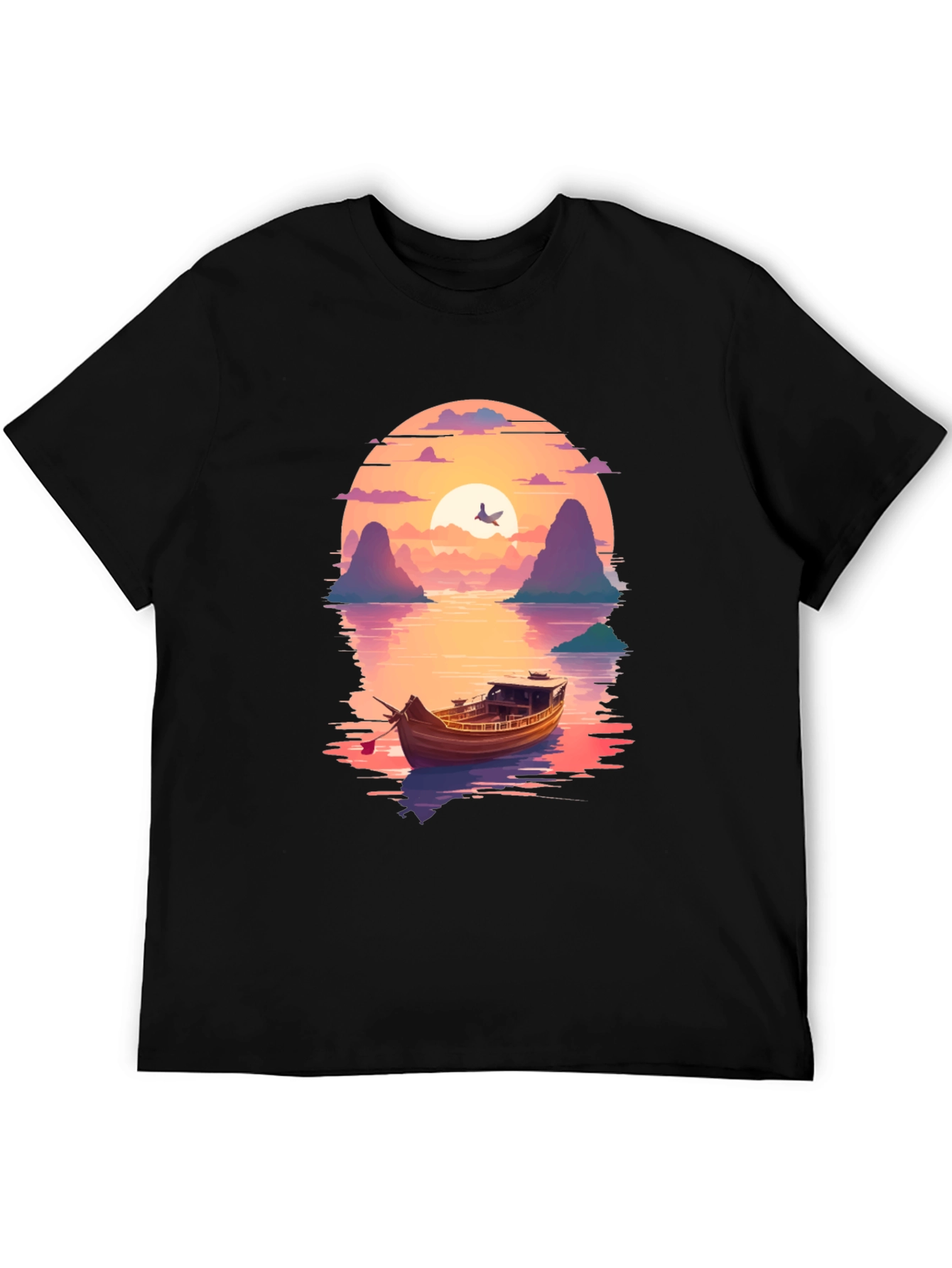 Sunset Boat Trip Graphic T-Shirt
