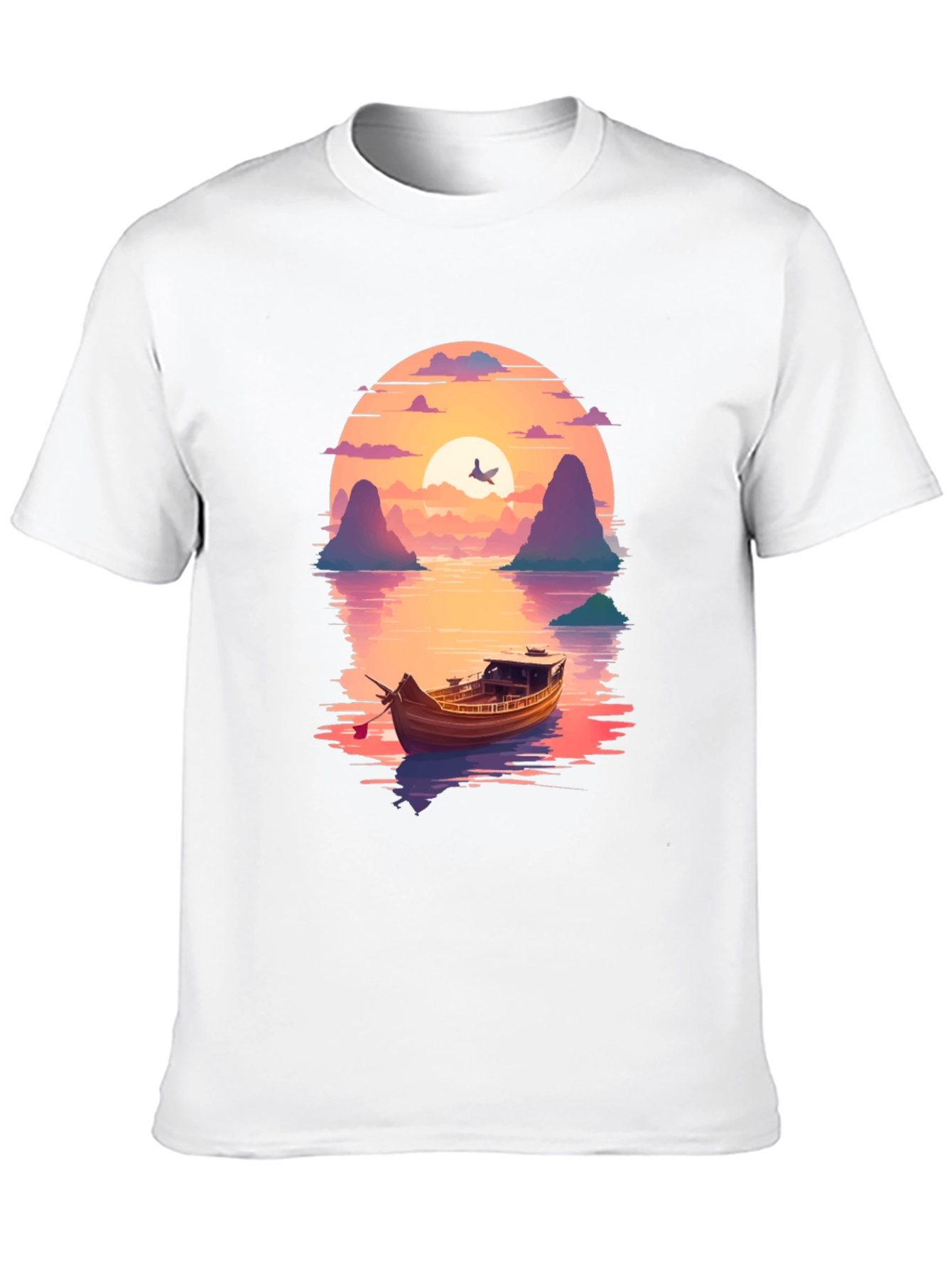 Sunset Boat Trip Graphic T-Shirt