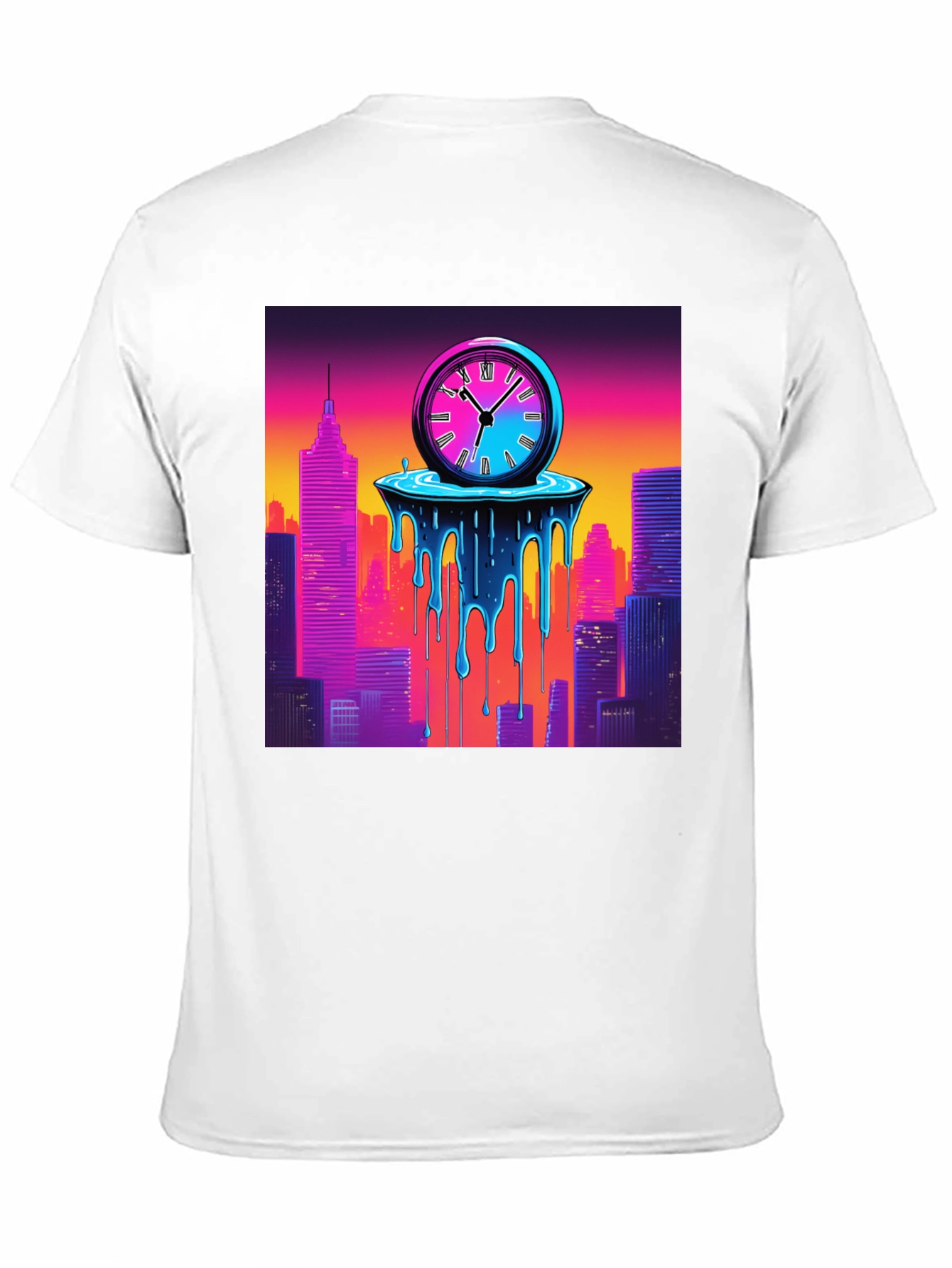 Time Warp Cityscape Graphic Tee - Cool Retro Design
