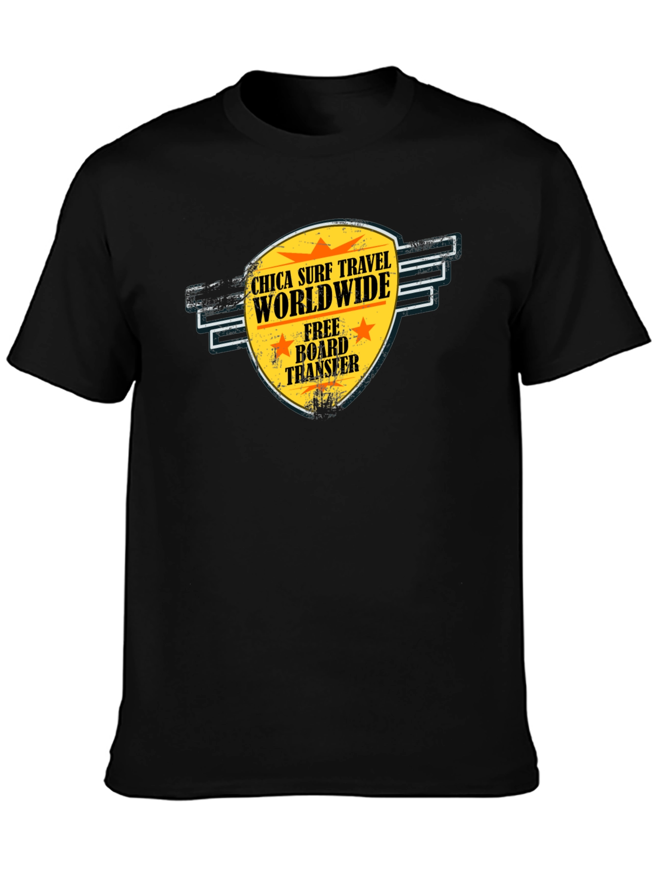Chica Surf Travel T-Shirt - Worldwide Adventure Tee