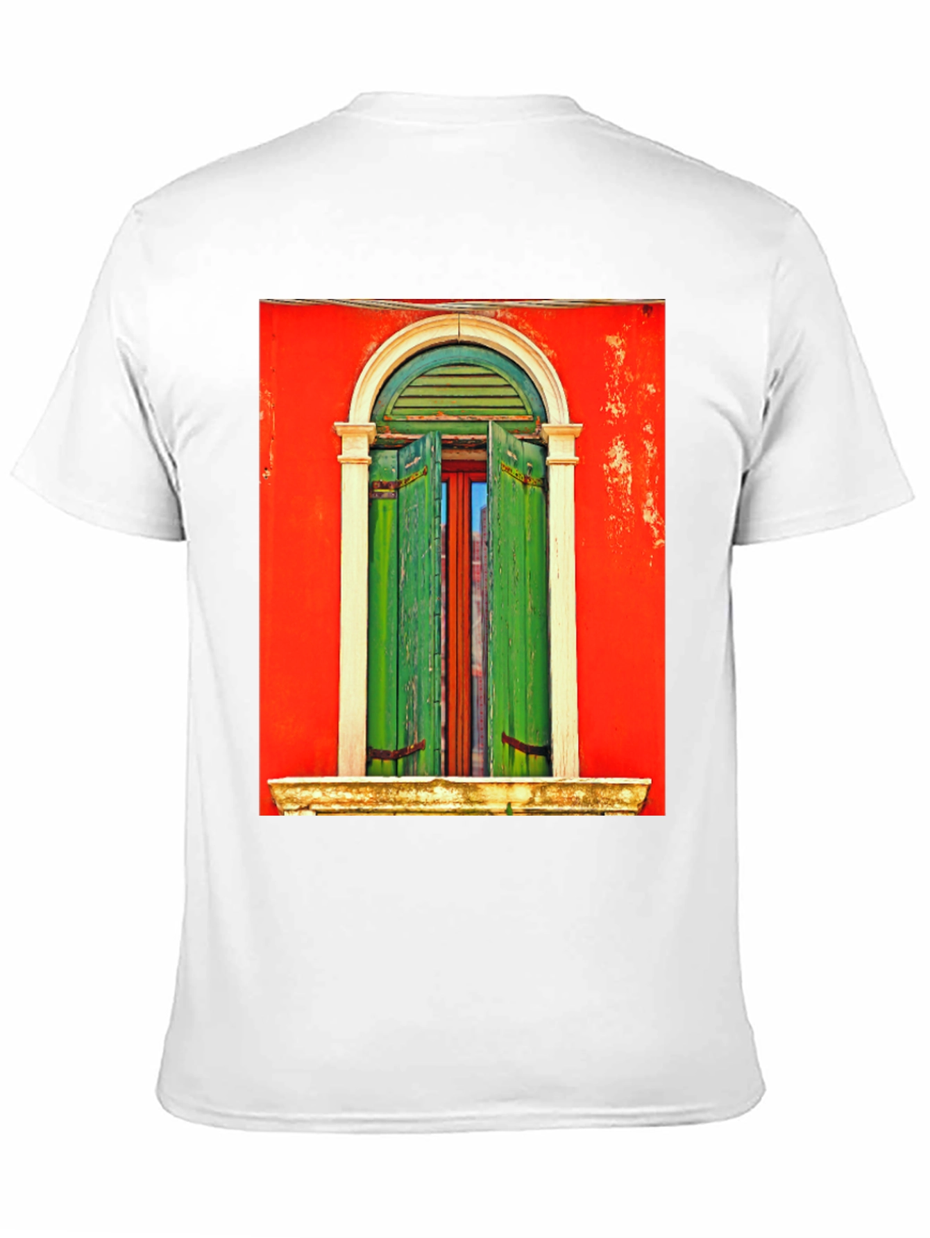 Artistic Window Graphic Tee - Unique Style