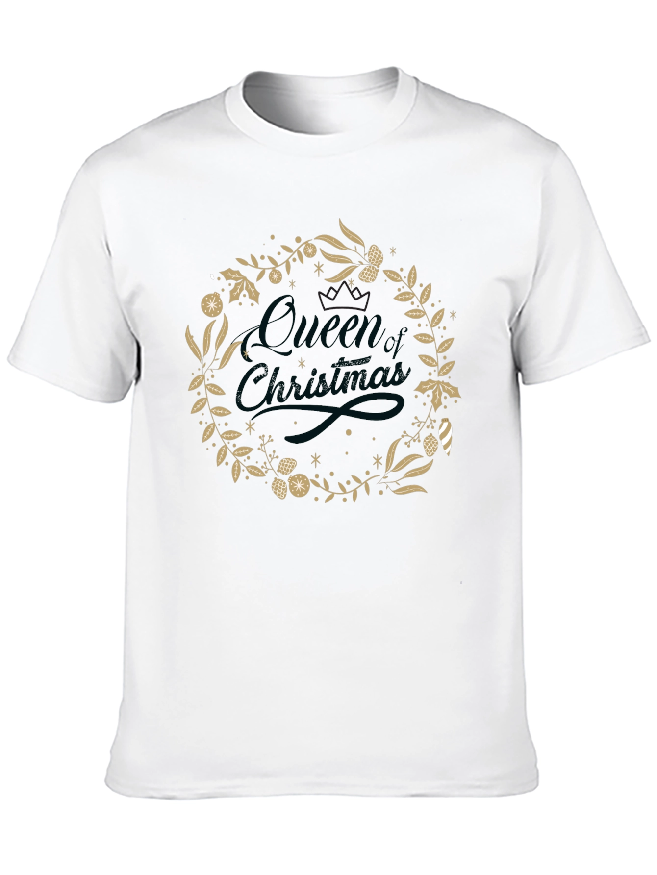 Queen of Christmas Wreath T-Shirt