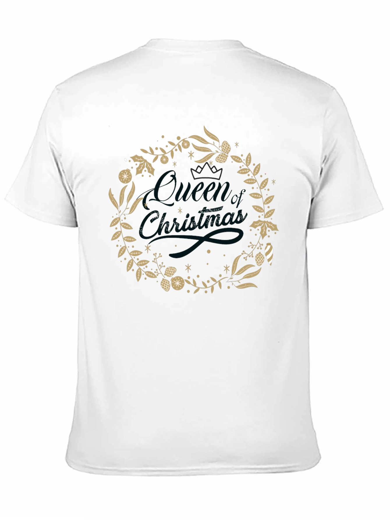 Queen of Christmas Wreath T-Shirt