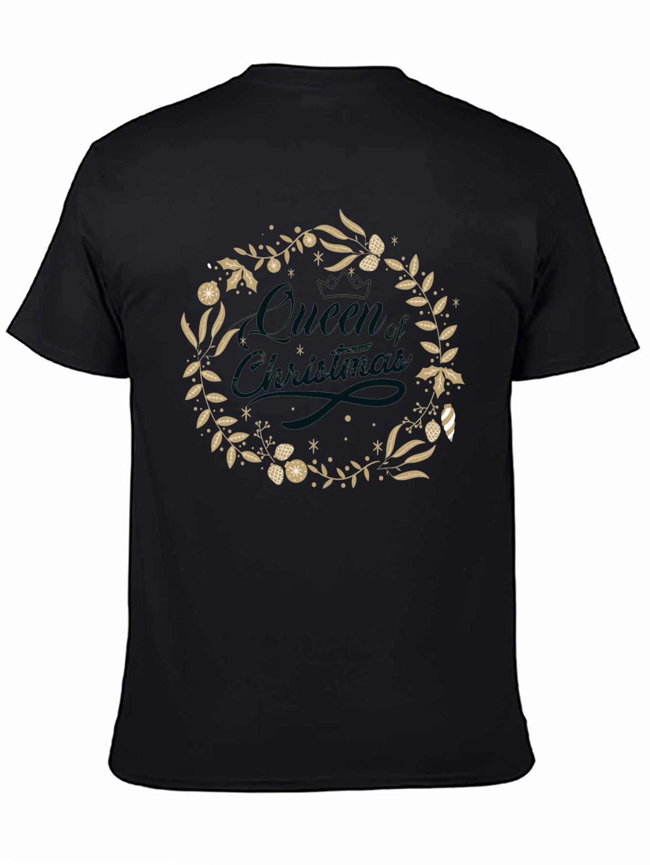 Queen of Christmas Wreath T-Shirt