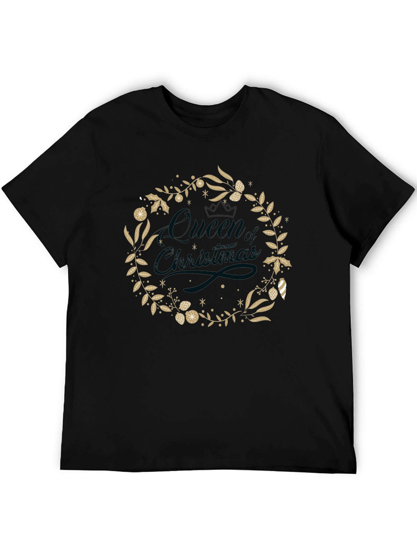 Queen of Christmas Wreath T-Shirt
